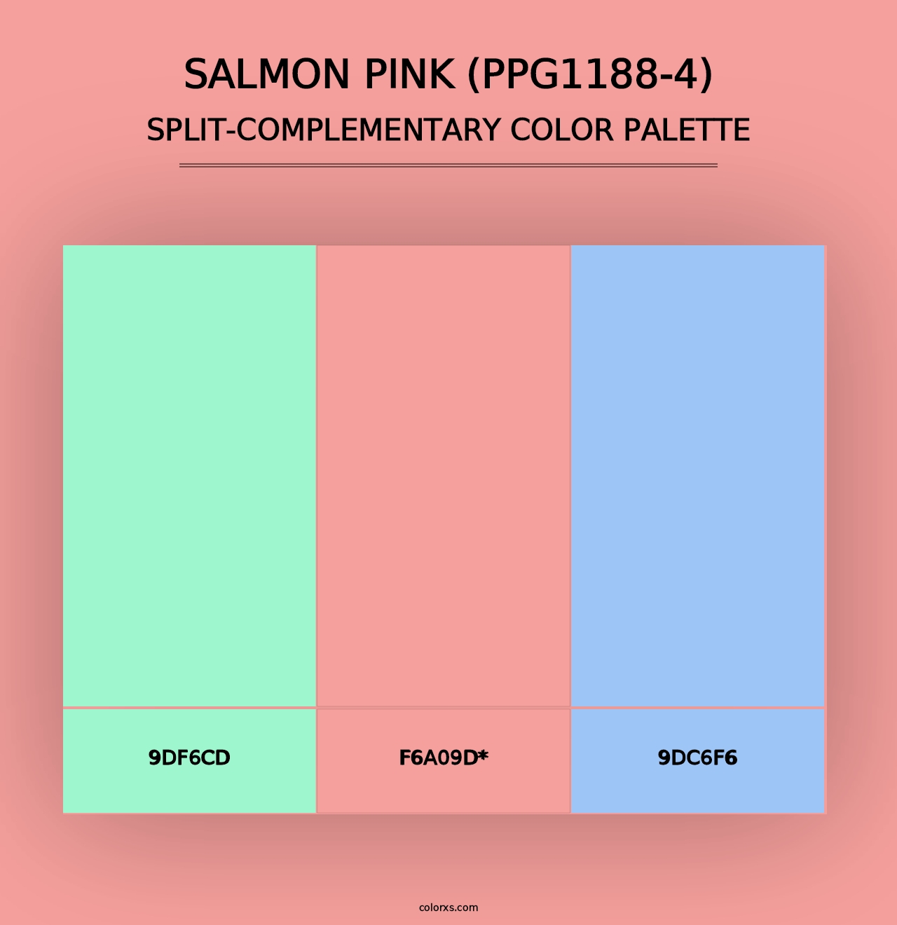 Salmon Pink (PPG1188-4) - Split-Complementary Color Palette