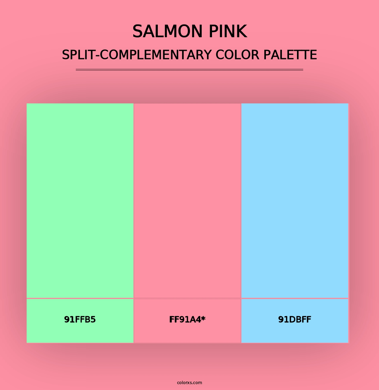 Salmon Pink - Split-Complementary Color Palette