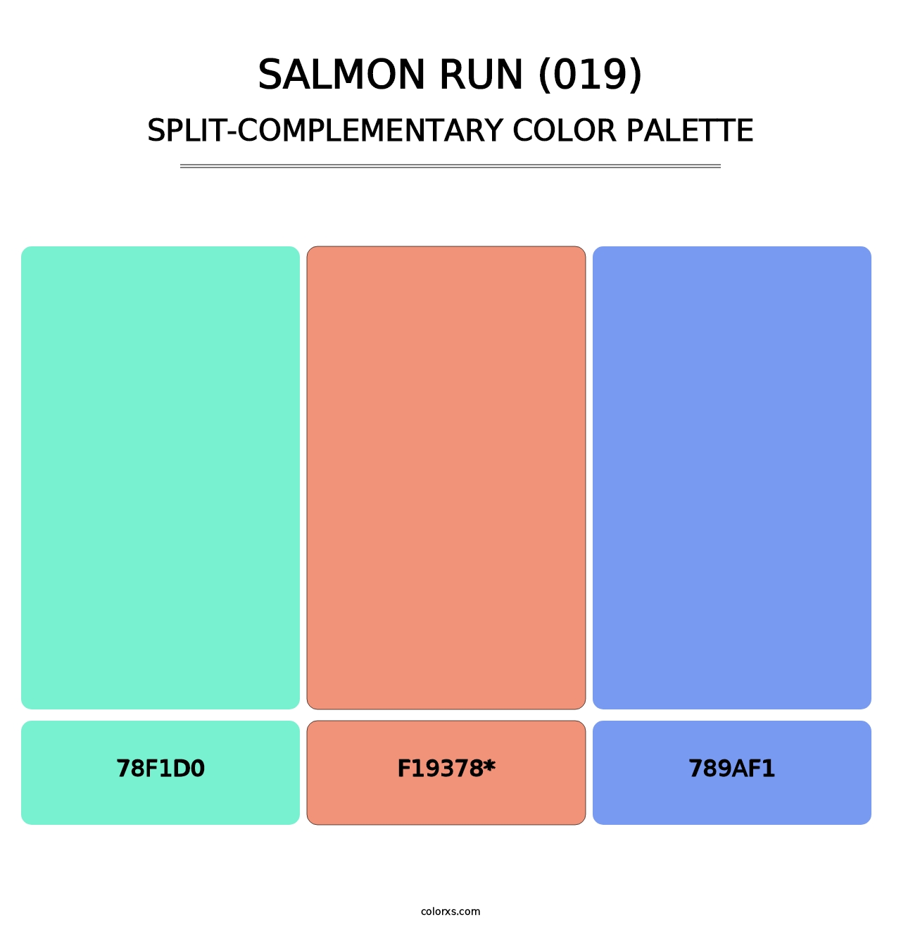 Salmon Run (019) - Split-Complementary Color Palette