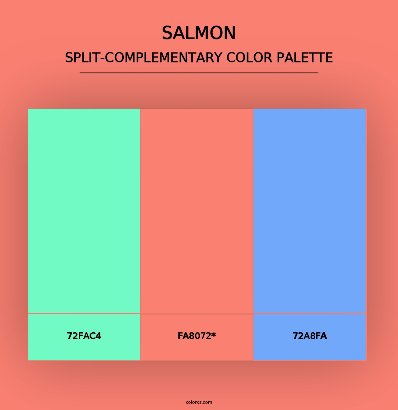 Salmon - Split-Complementary Color Palette