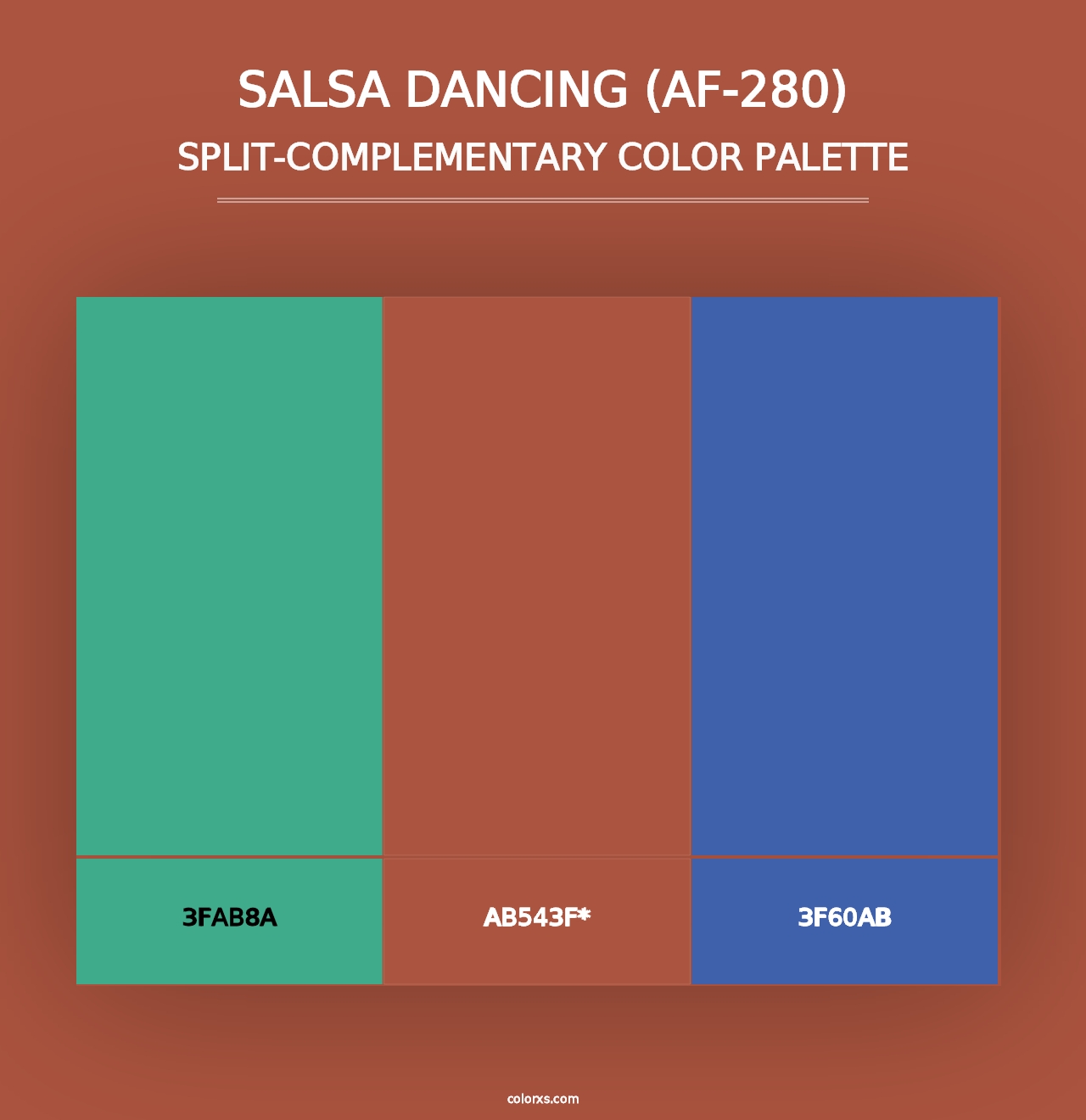 Salsa Dancing (AF-280) - Split-Complementary Color Palette