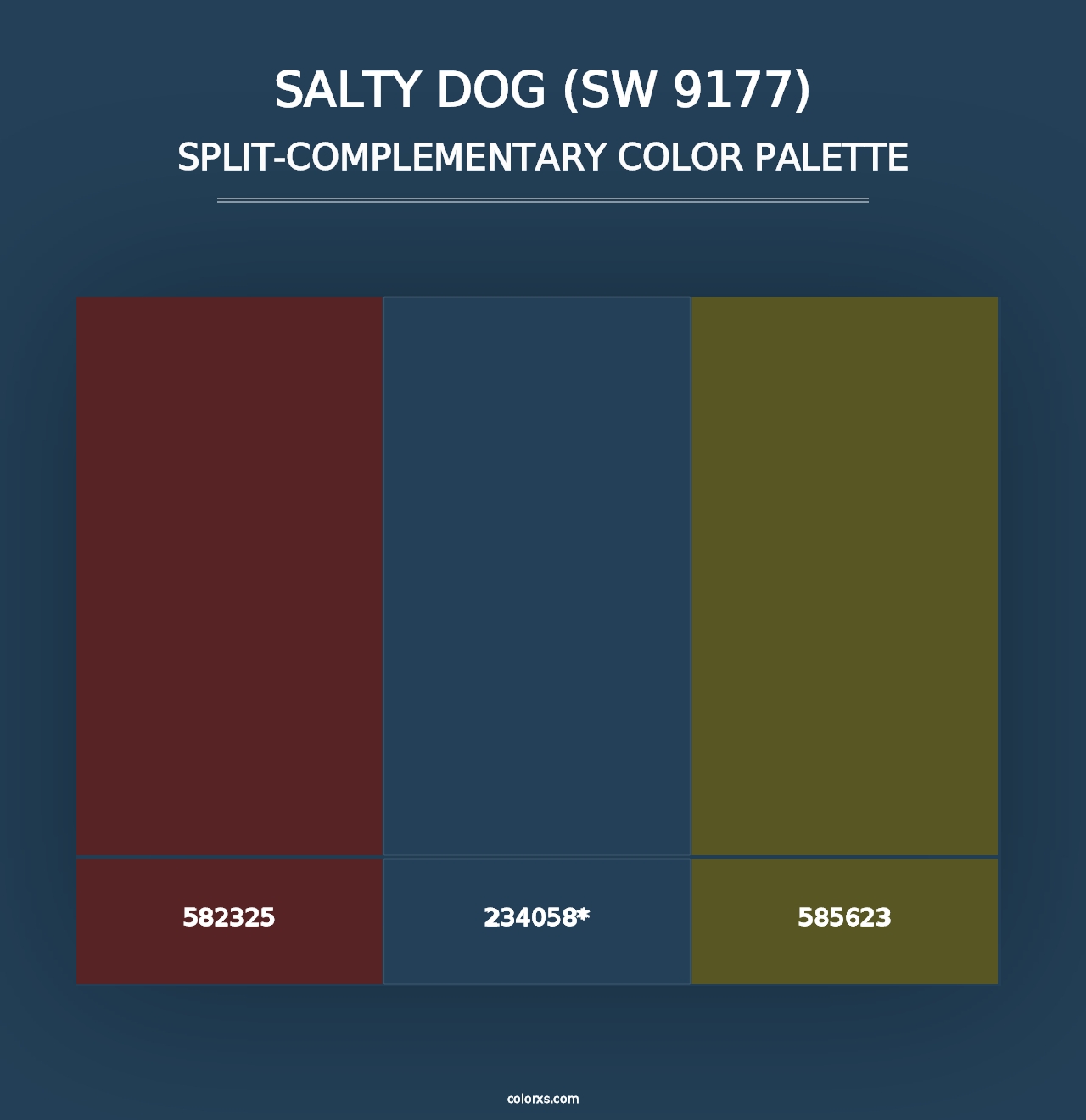 Salty Dog (SW 9177) - Split-Complementary Color Palette