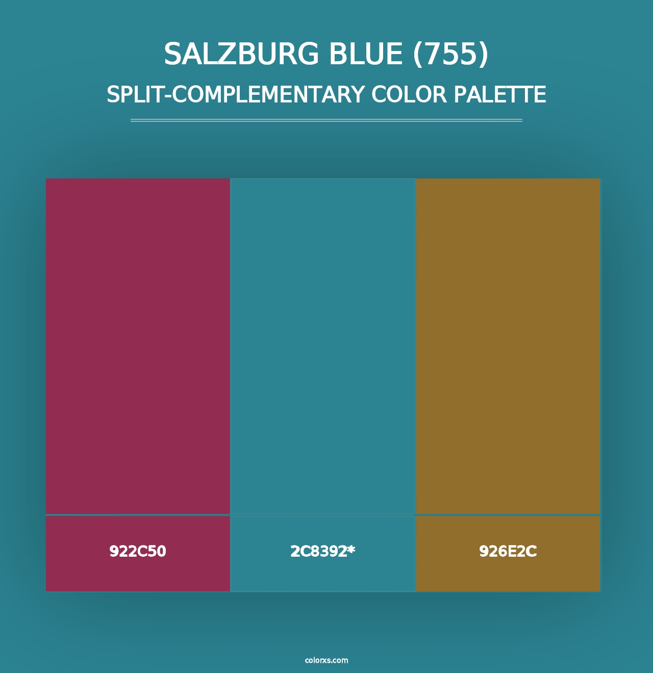 Salzburg Blue (755) - Split-Complementary Color Palette