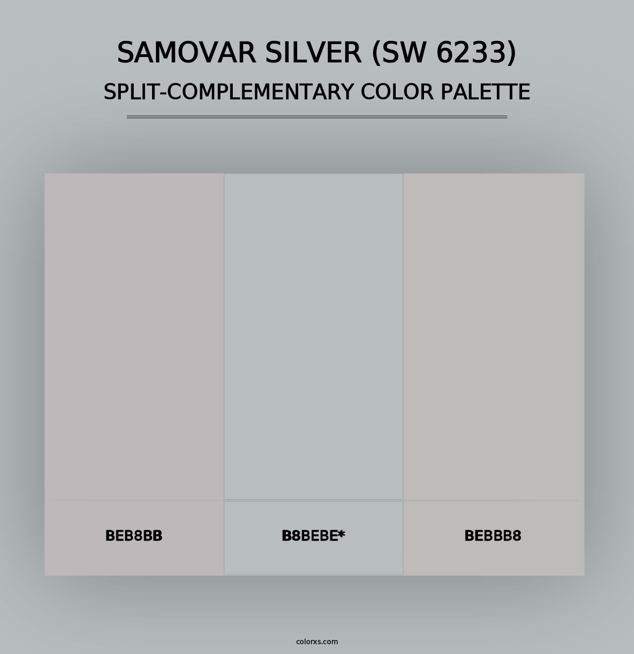 Samovar Silver (SW 6233) - Split-Complementary Color Palette