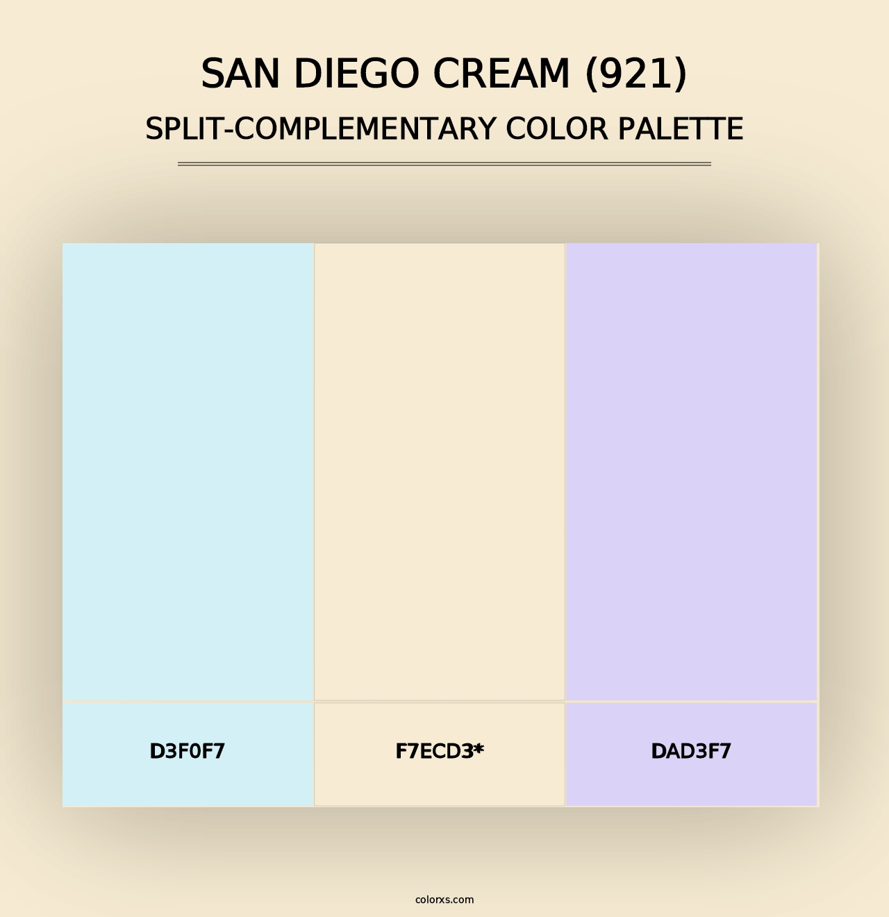 San Diego Cream (921) - Split-Complementary Color Palette