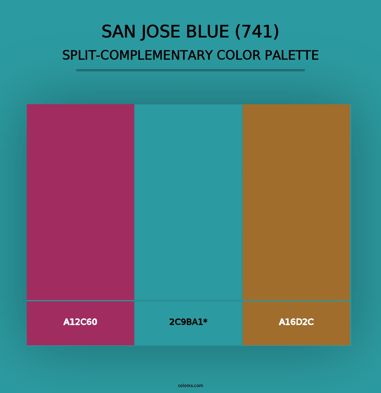 San Jose Blue (741) - Split-Complementary Color Palette