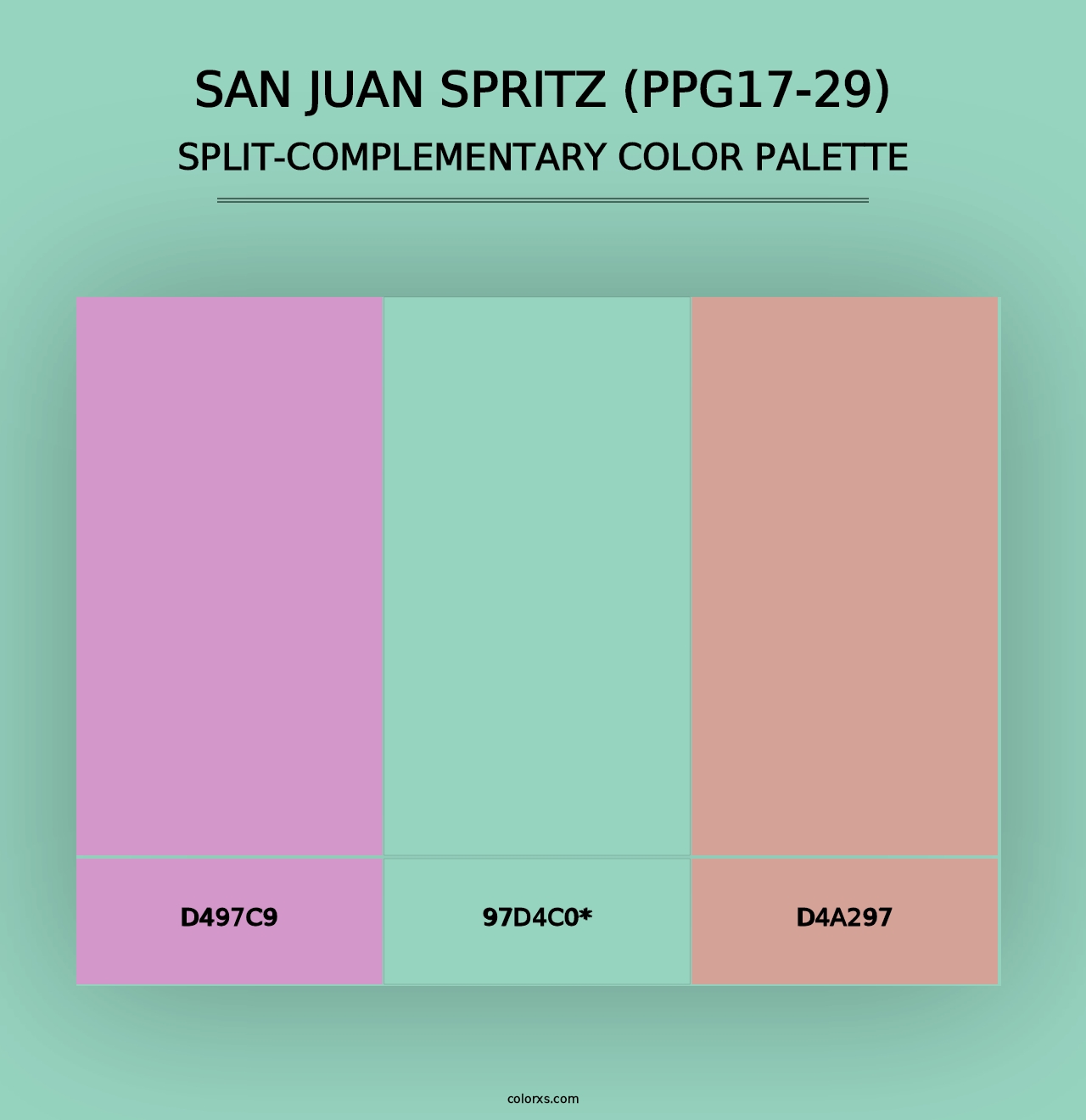 San Juan Spritz (PPG17-29) - Split-Complementary Color Palette