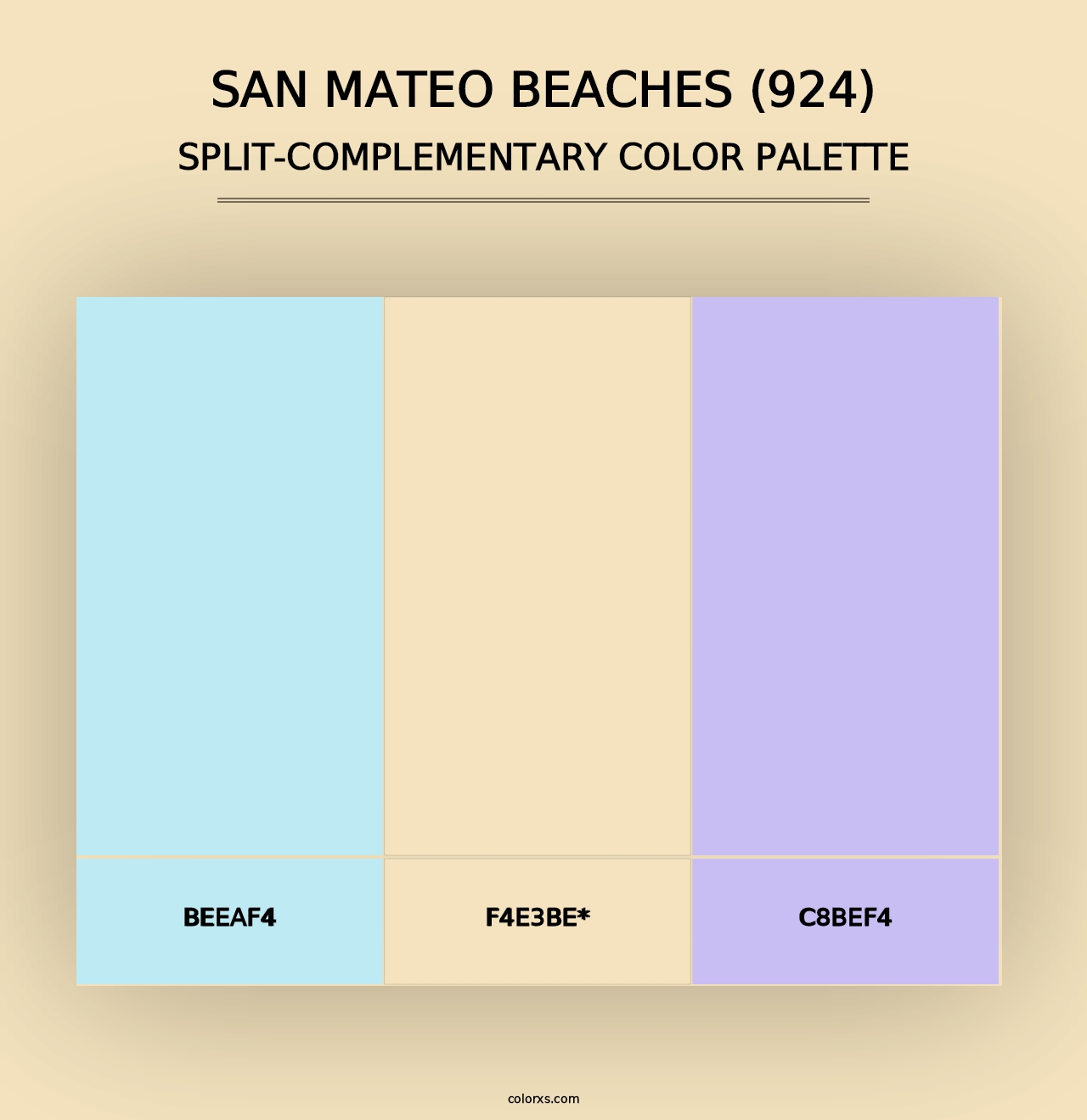 San Mateo Beaches (924) - Split-Complementary Color Palette