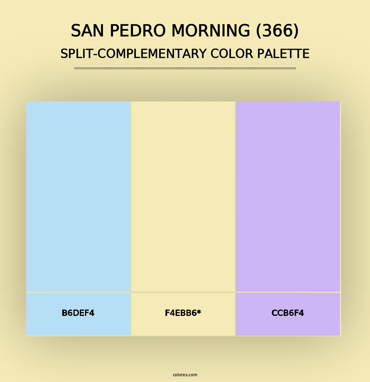 San Pedro Morning (366) - Split-Complementary Color Palette