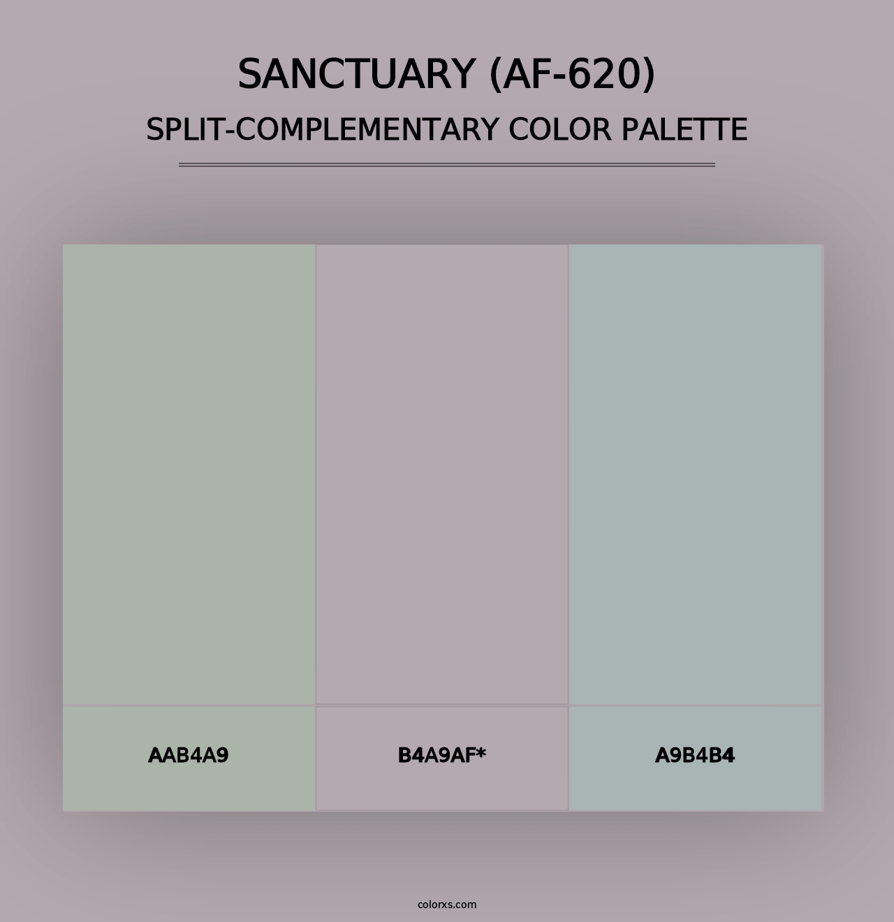 Sanctuary (AF-620) - Split-Complementary Color Palette