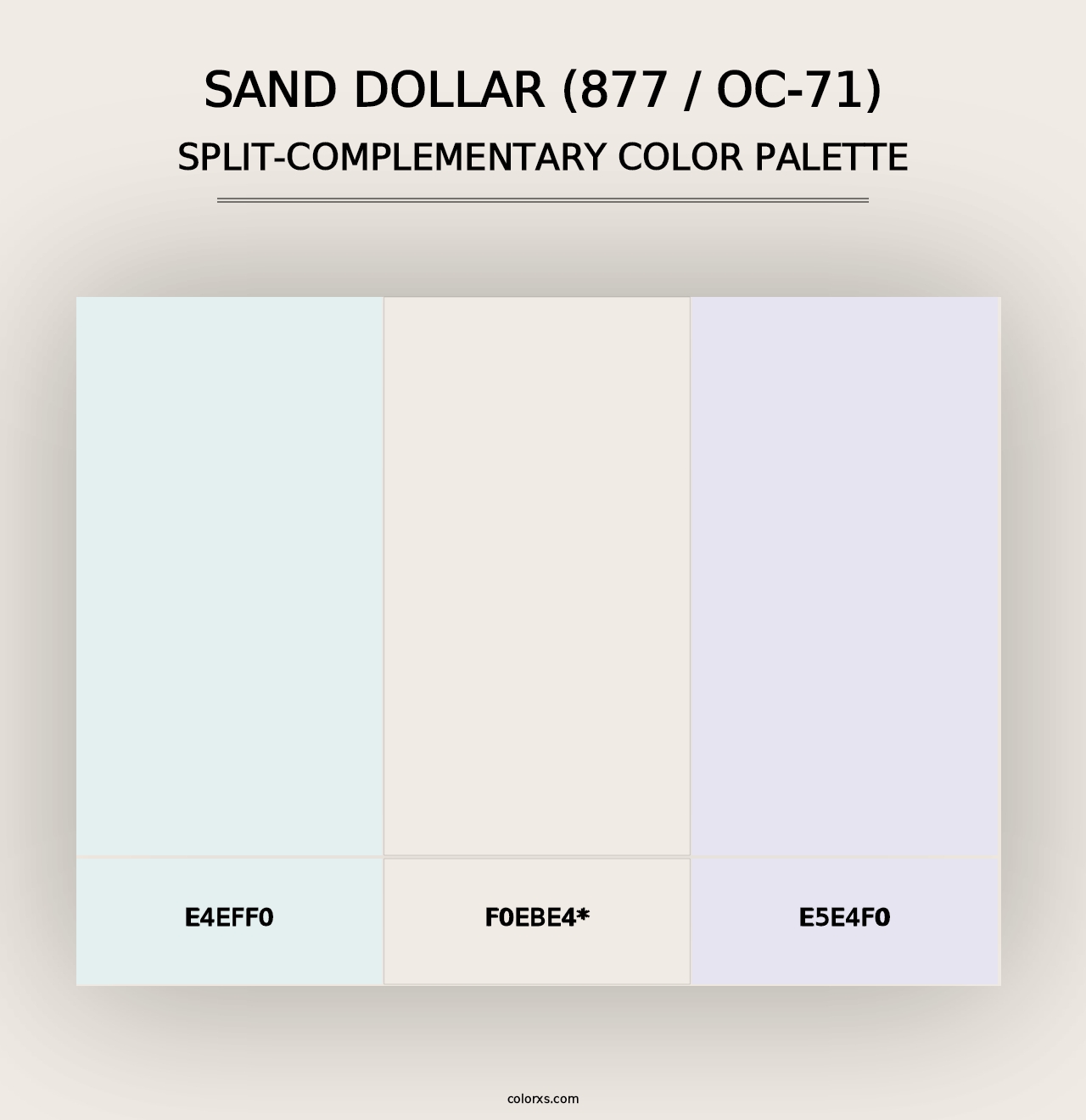 Sand Dollar (877 / OC-71) - Split-Complementary Color Palette