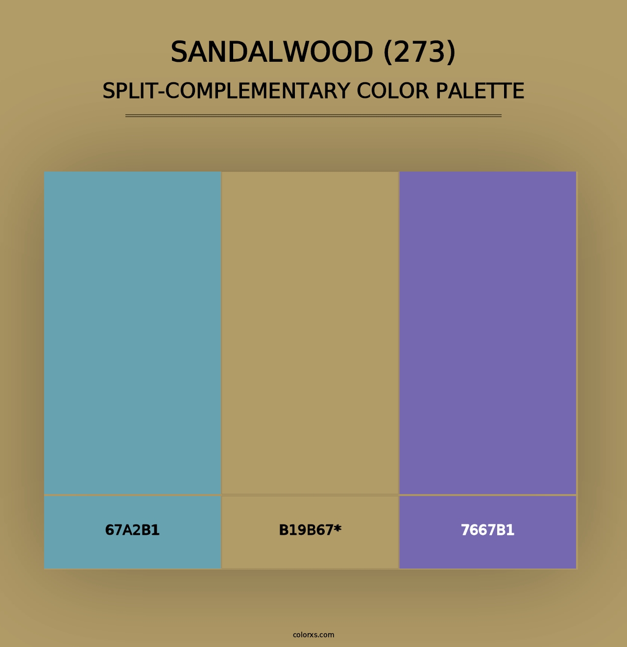 Sandalwood (273) - Split-Complementary Color Palette