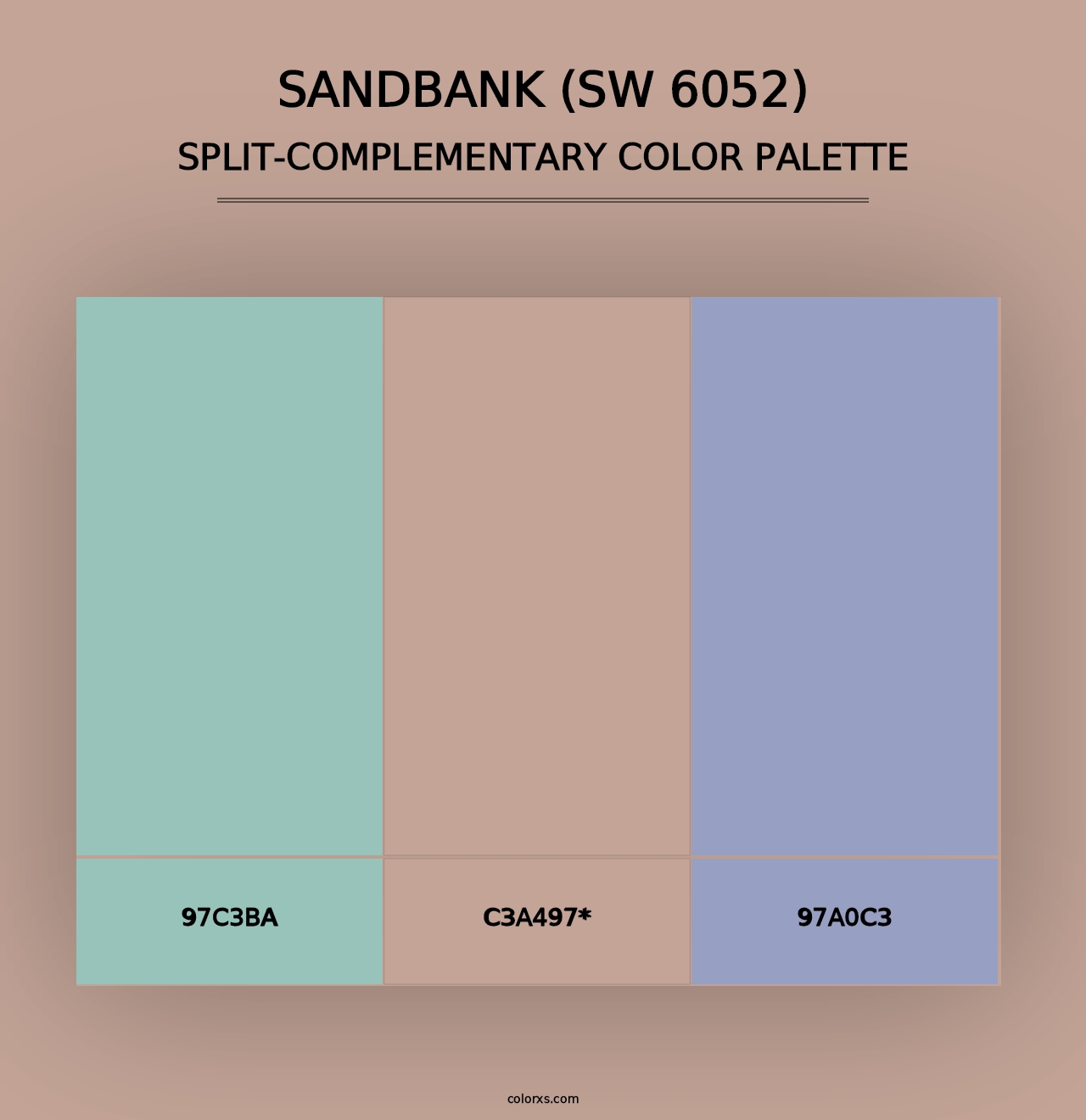 Sandbank (SW 6052) - Split-Complementary Color Palette