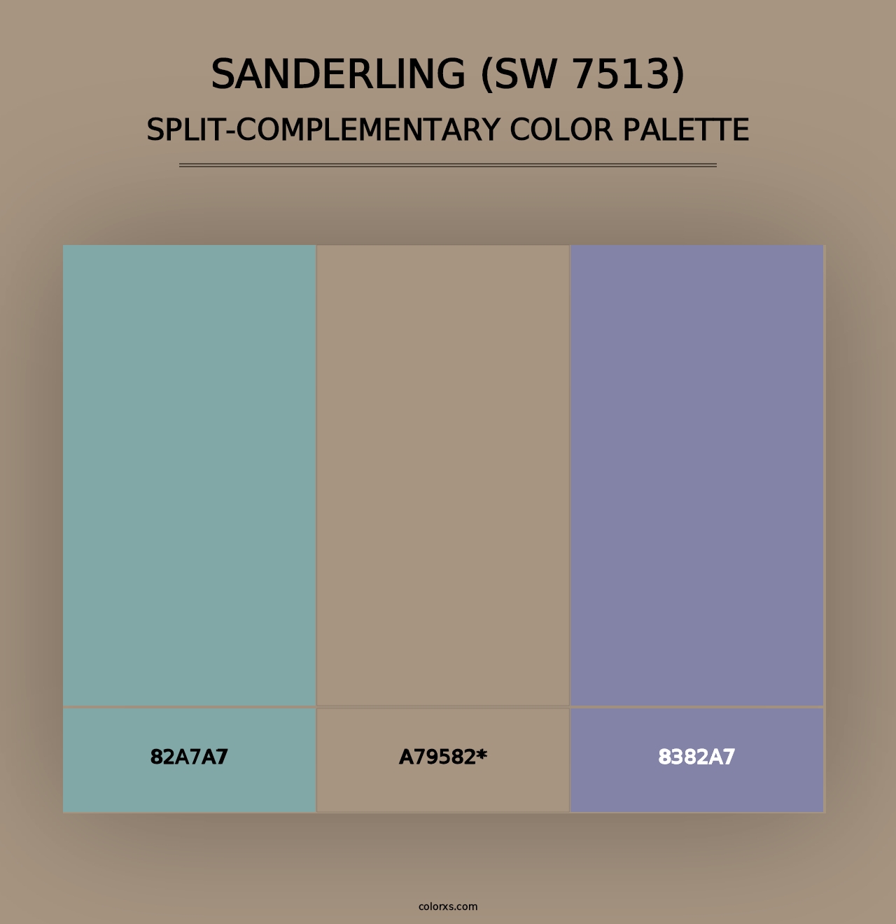 Sanderling (SW 7513) - Split-Complementary Color Palette