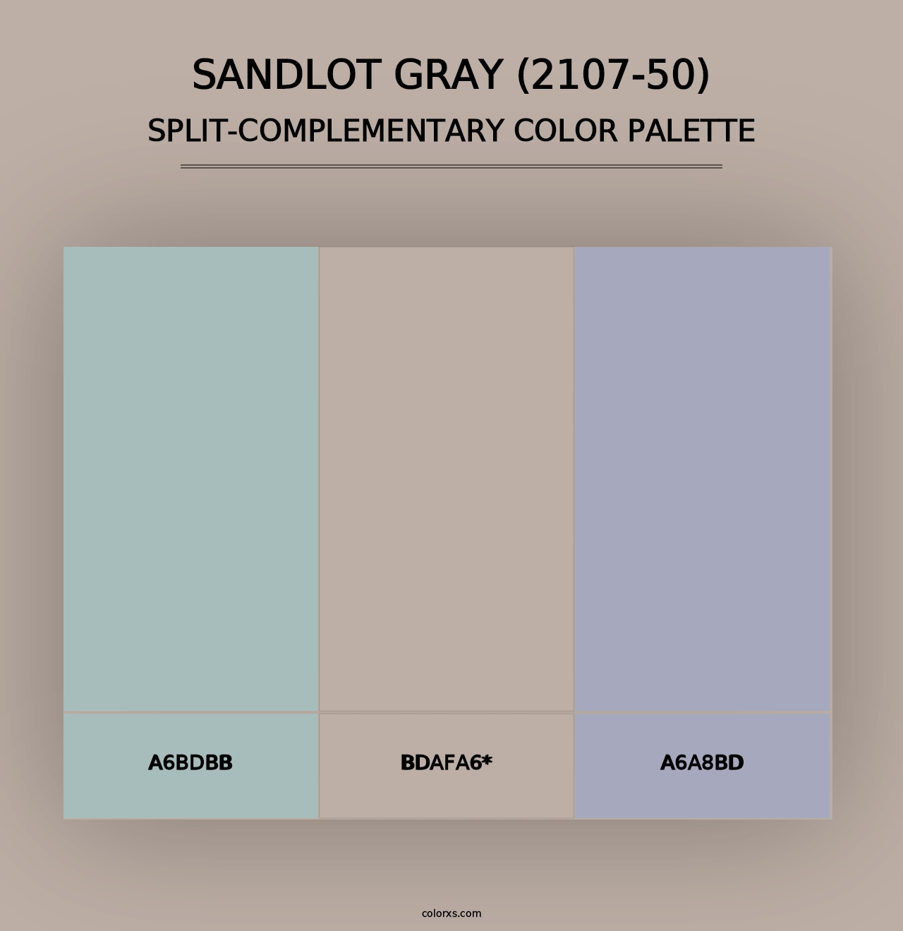 Sandlot Gray (2107-50) - Split-Complementary Color Palette