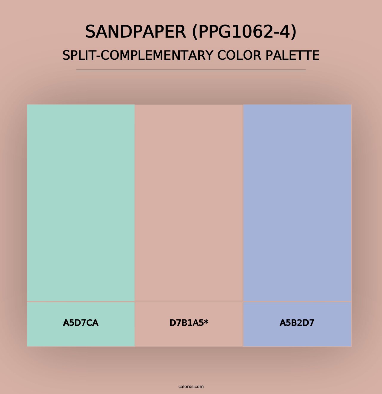 Sandpaper (PPG1062-4) - Split-Complementary Color Palette