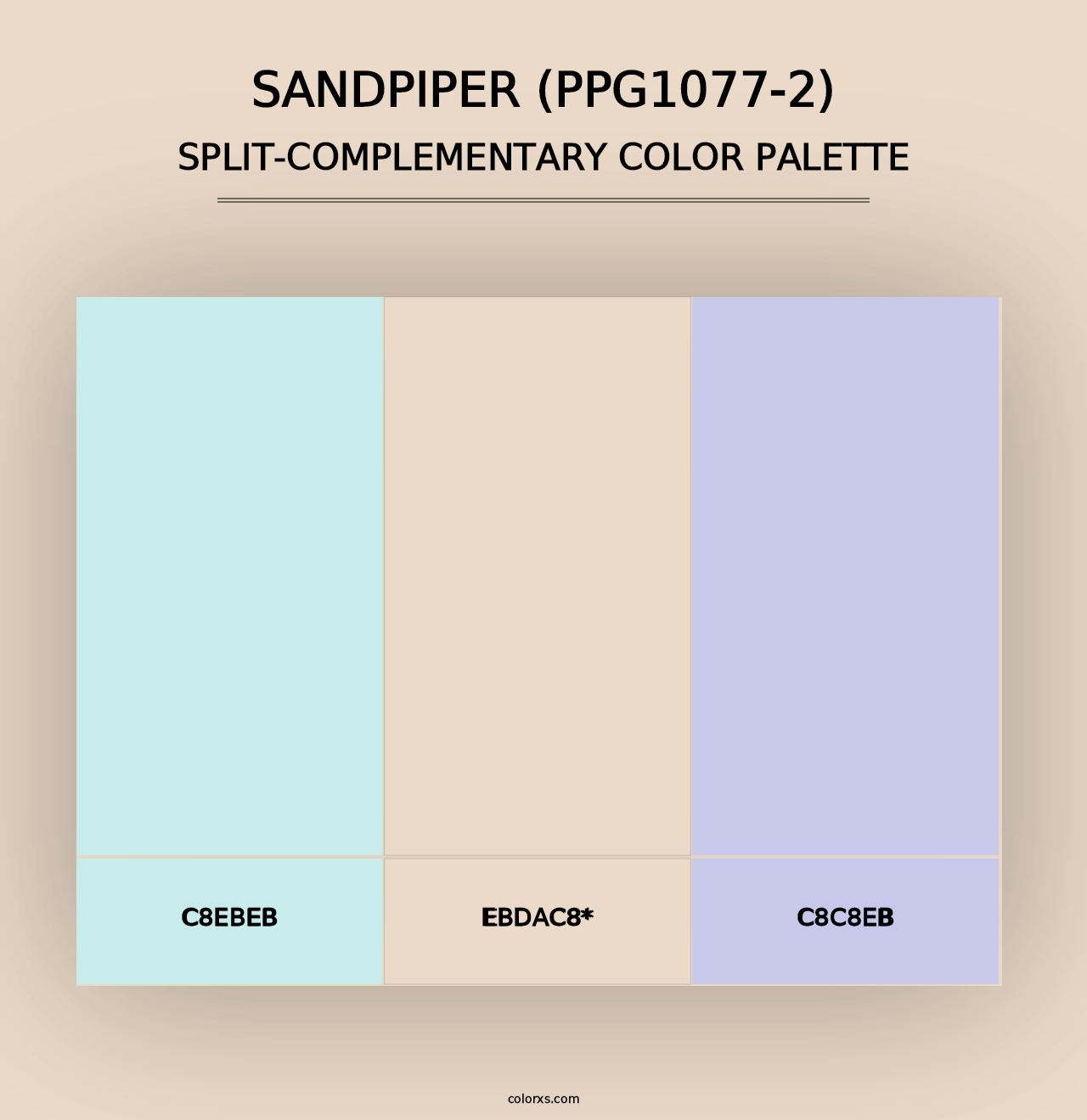 Sandpiper (PPG1077-2) - Split-Complementary Color Palette