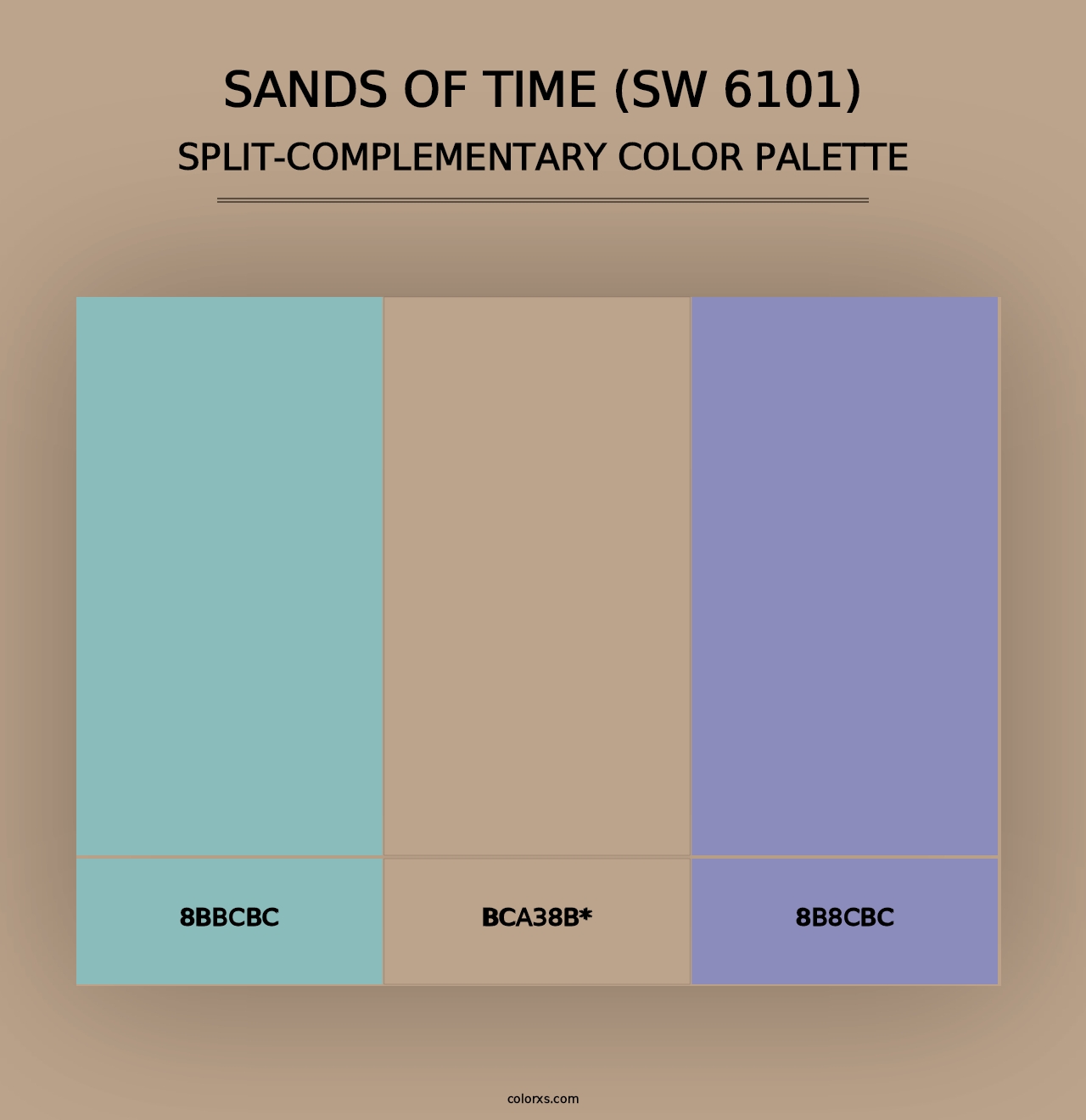 Sands of Time (SW 6101) - Split-Complementary Color Palette