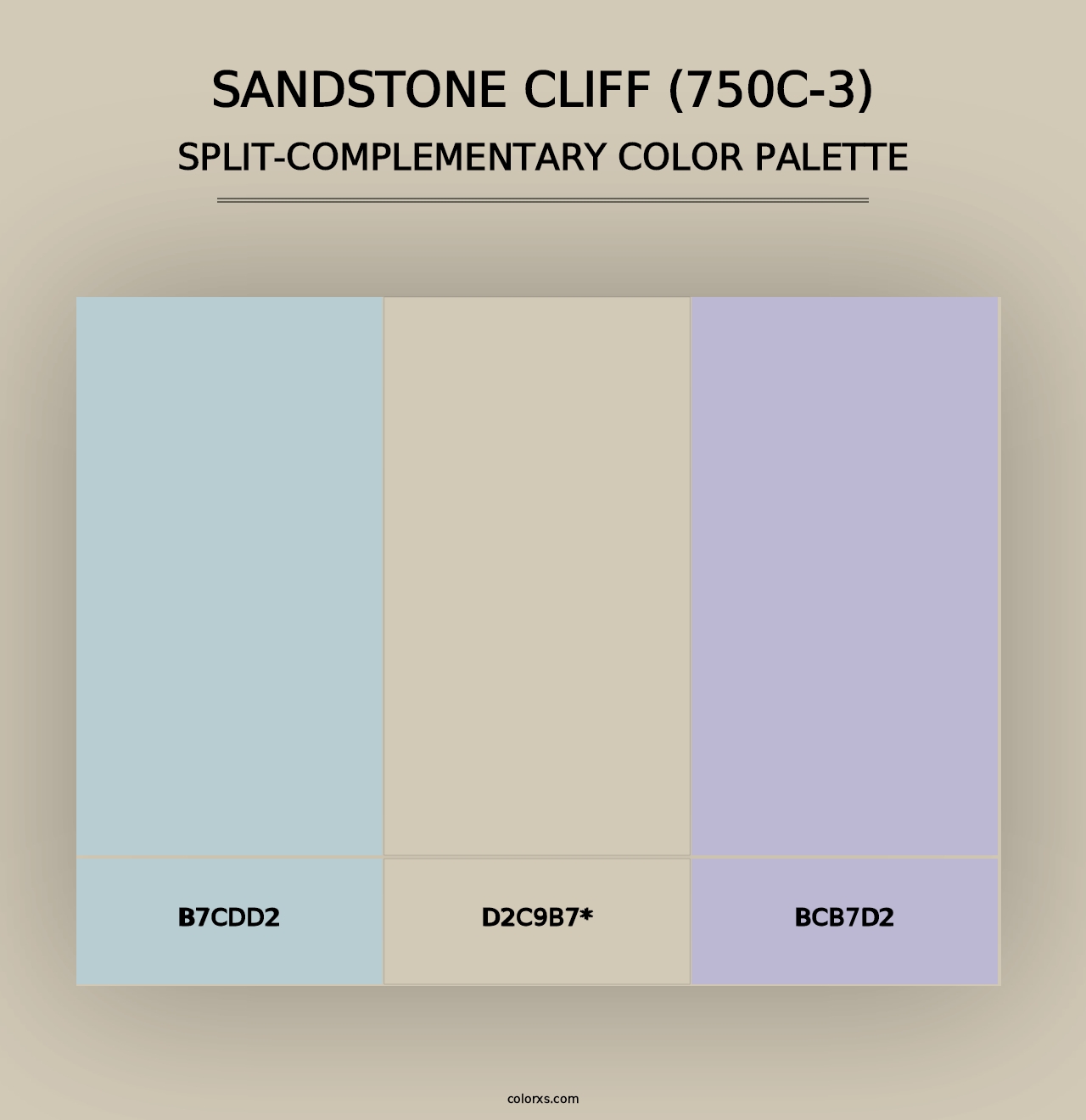 Sandstone Cliff (750C-3) - Split-Complementary Color Palette