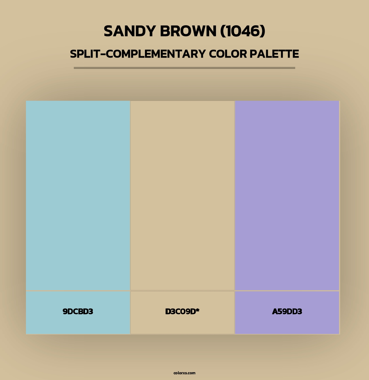 Sandy Brown (1046) - Split-Complementary Color Palette