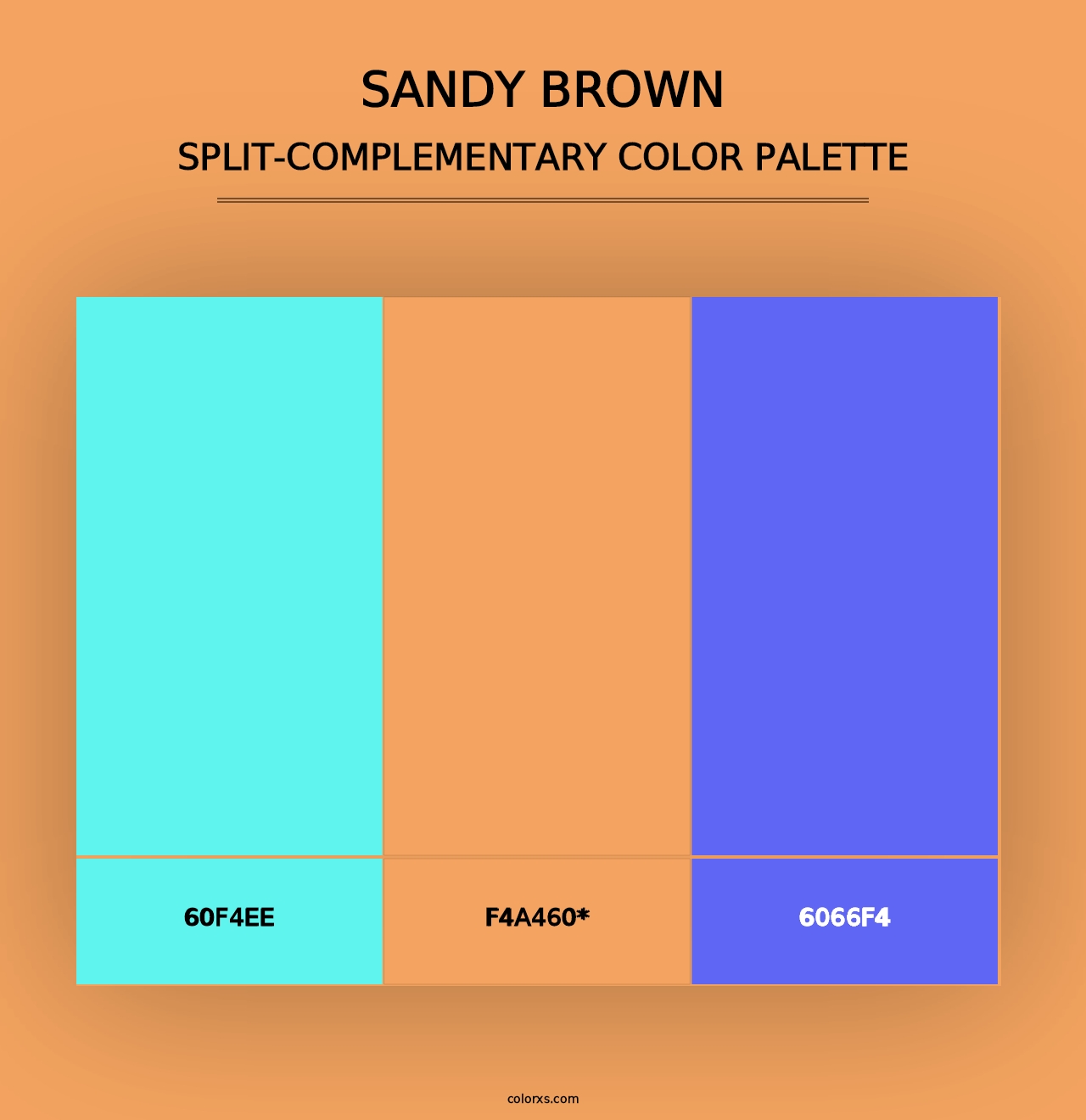 Sandy Brown - Split-Complementary Color Palette