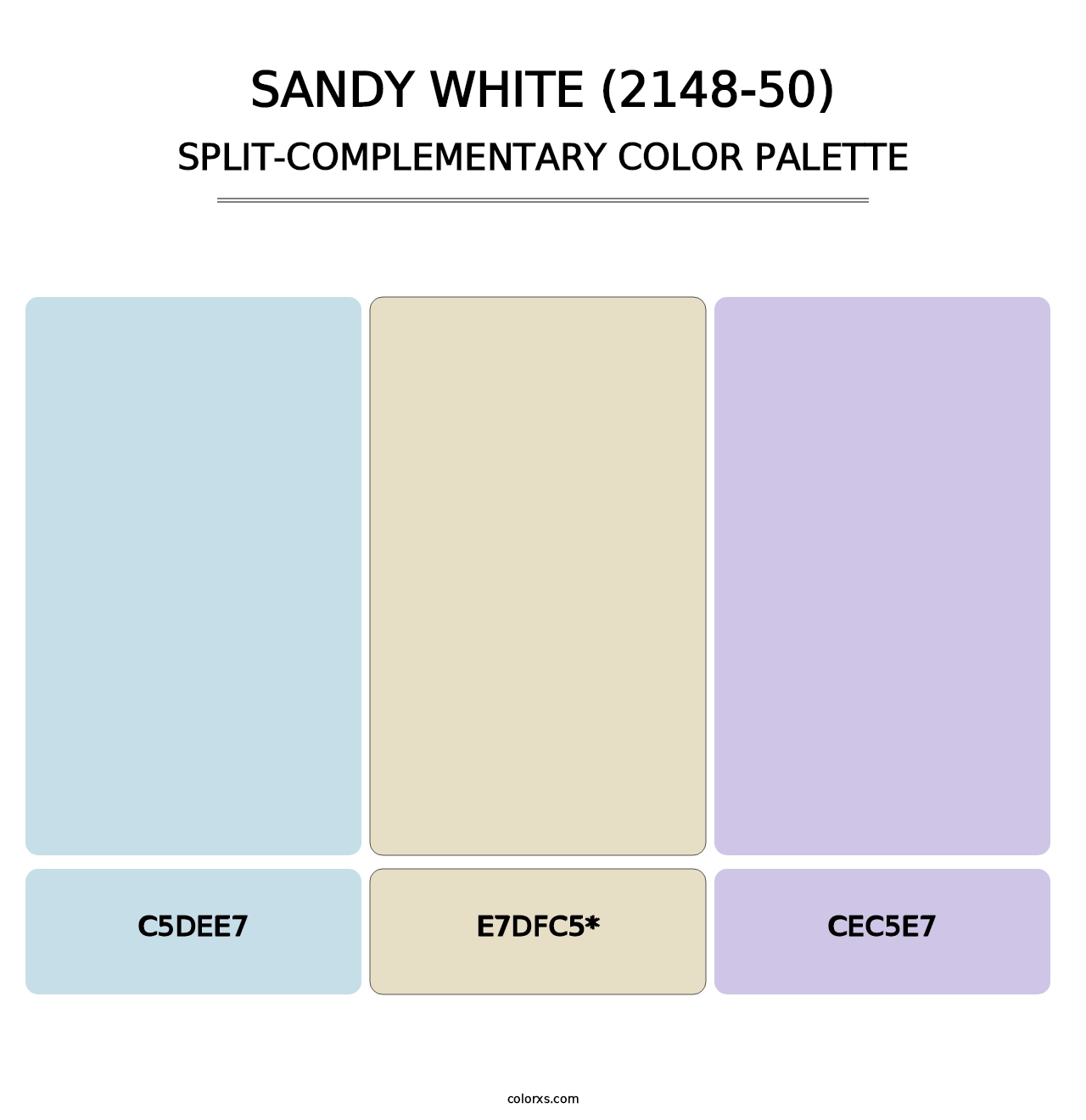 Sandy White (2148-50) - Split-Complementary Color Palette