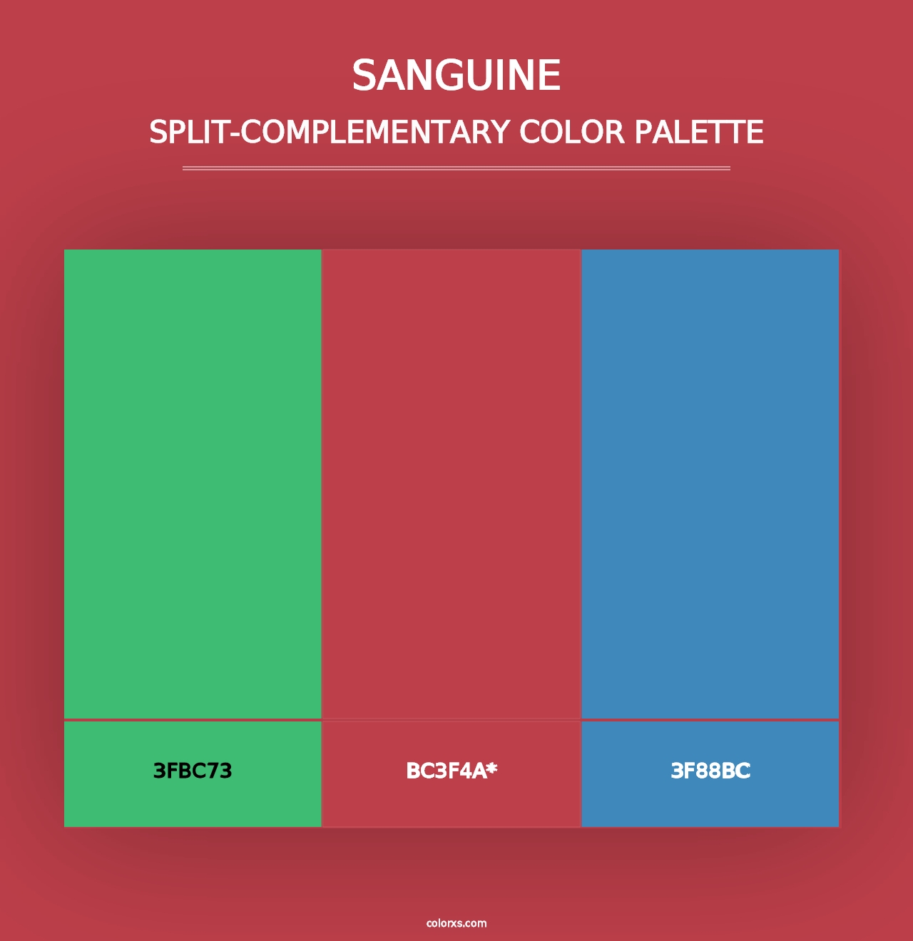 Sanguine - Split-Complementary Color Palette