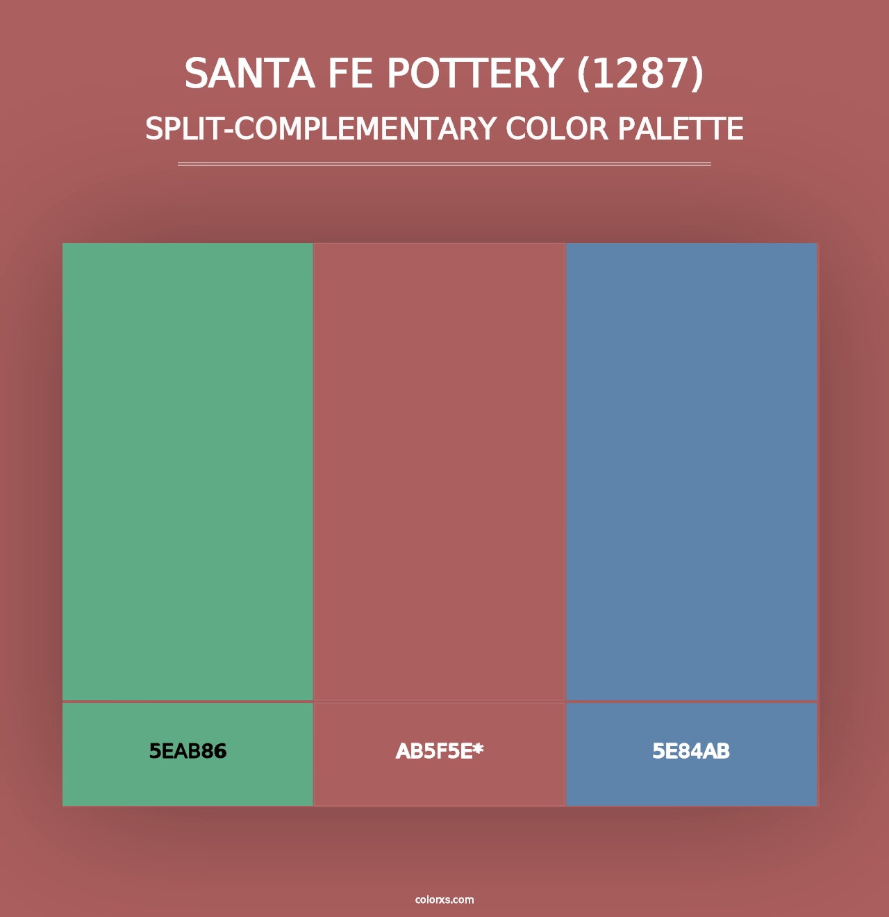 Santa Fe Pottery (1287) - Split-Complementary Color Palette