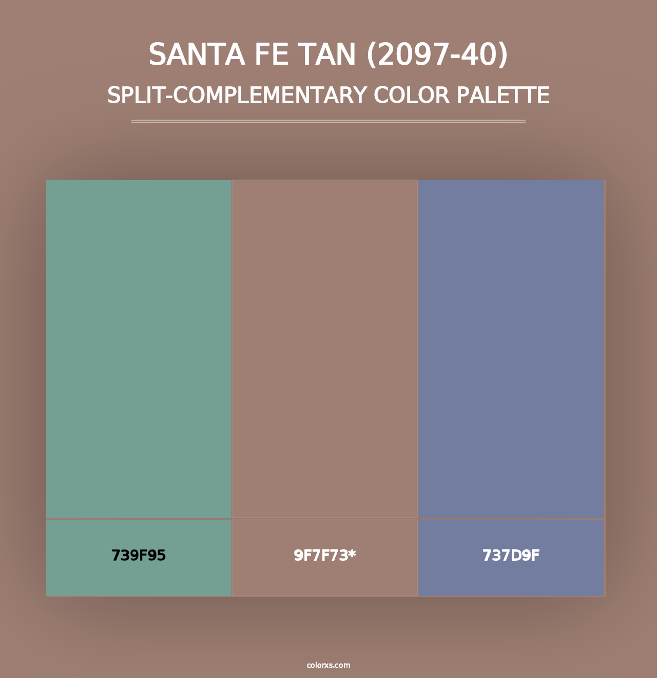 Santa Fe Tan (2097-40) - Split-Complementary Color Palette