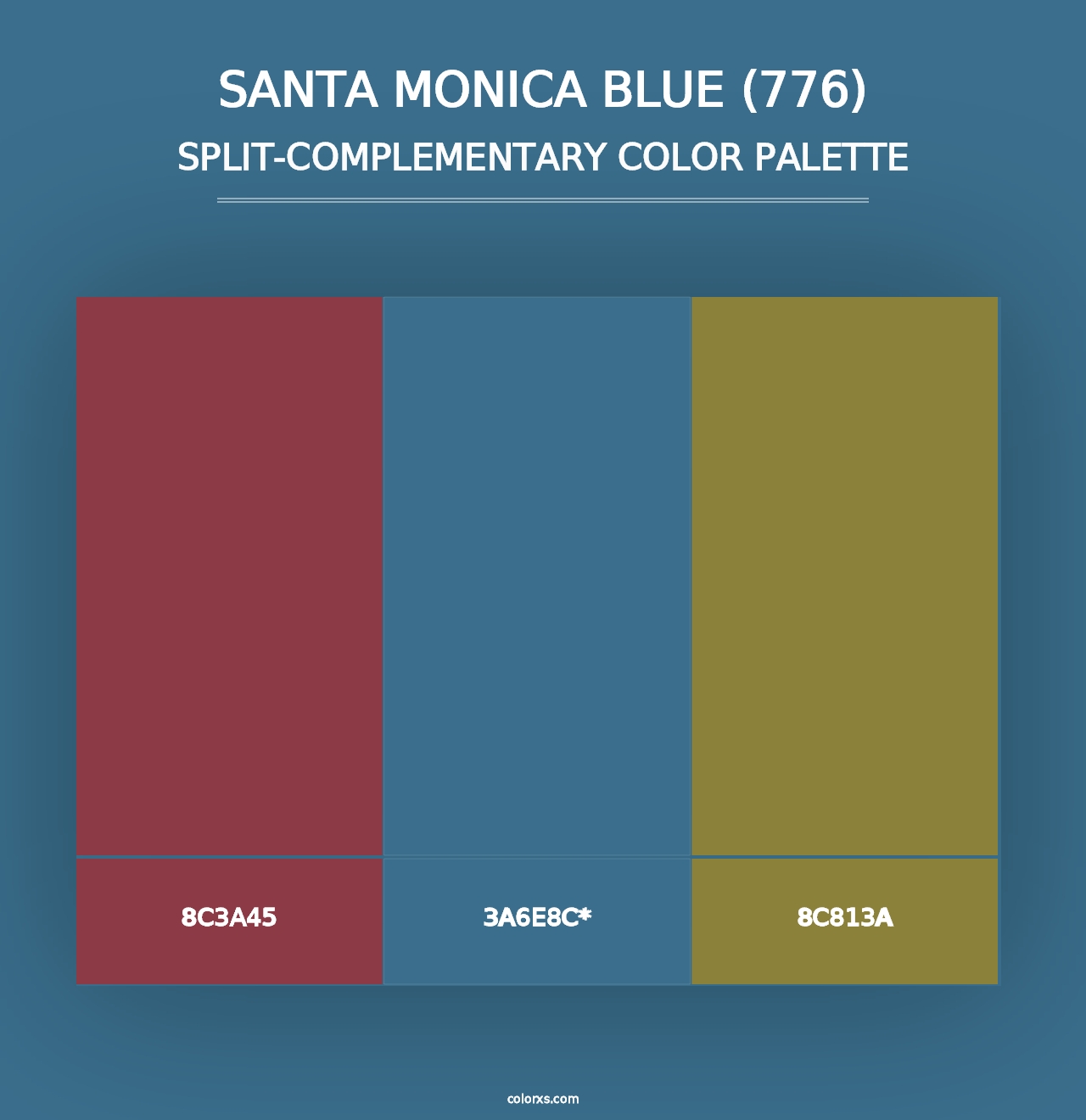 Santa Monica Blue (776) - Split-Complementary Color Palette