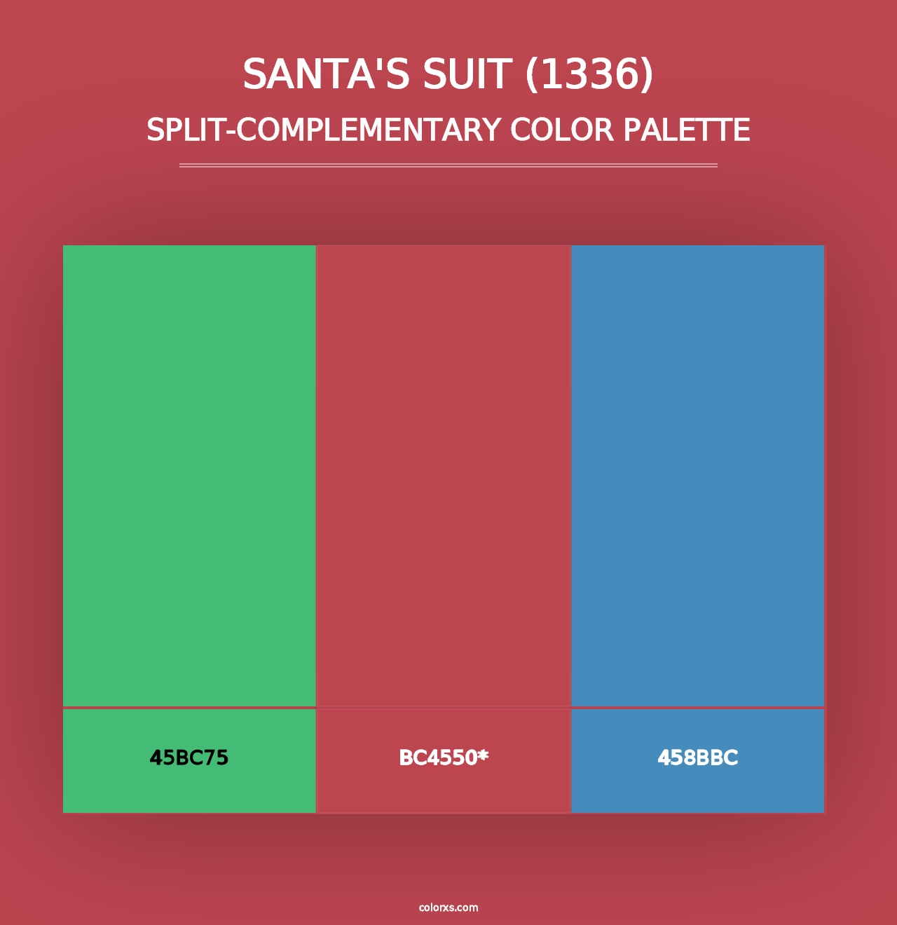 Santa's Suit (1336) - Split-Complementary Color Palette