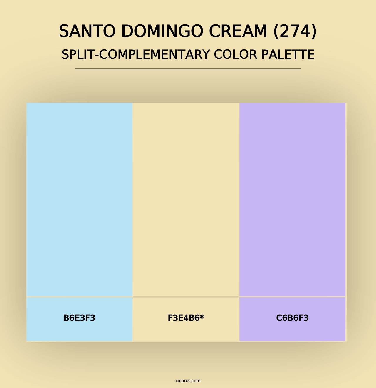 Santo Domingo Cream (274) - Split-Complementary Color Palette