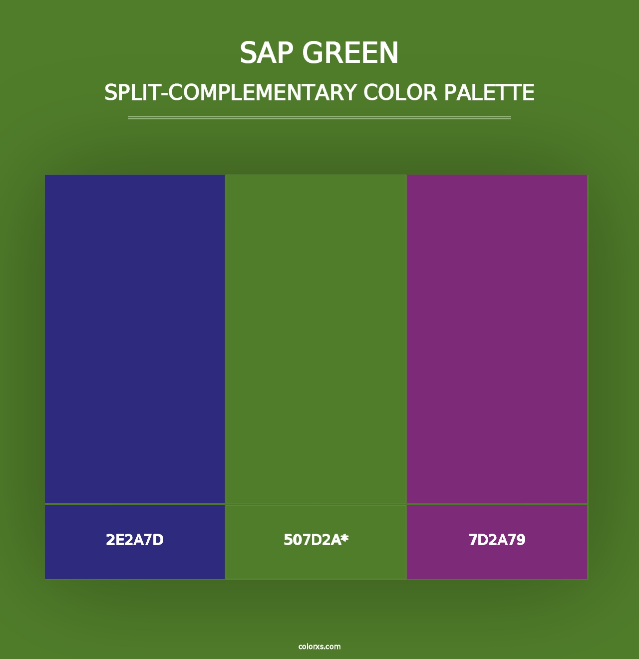 Sap Green - Split-Complementary Color Palette