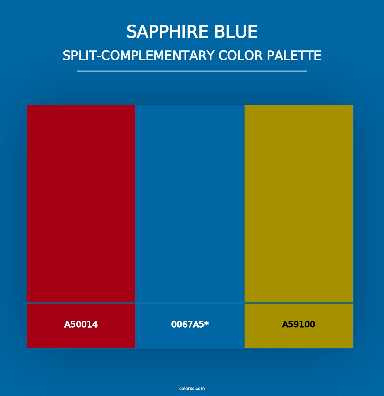 Sapphire Blue - Split-Complementary Color Palette