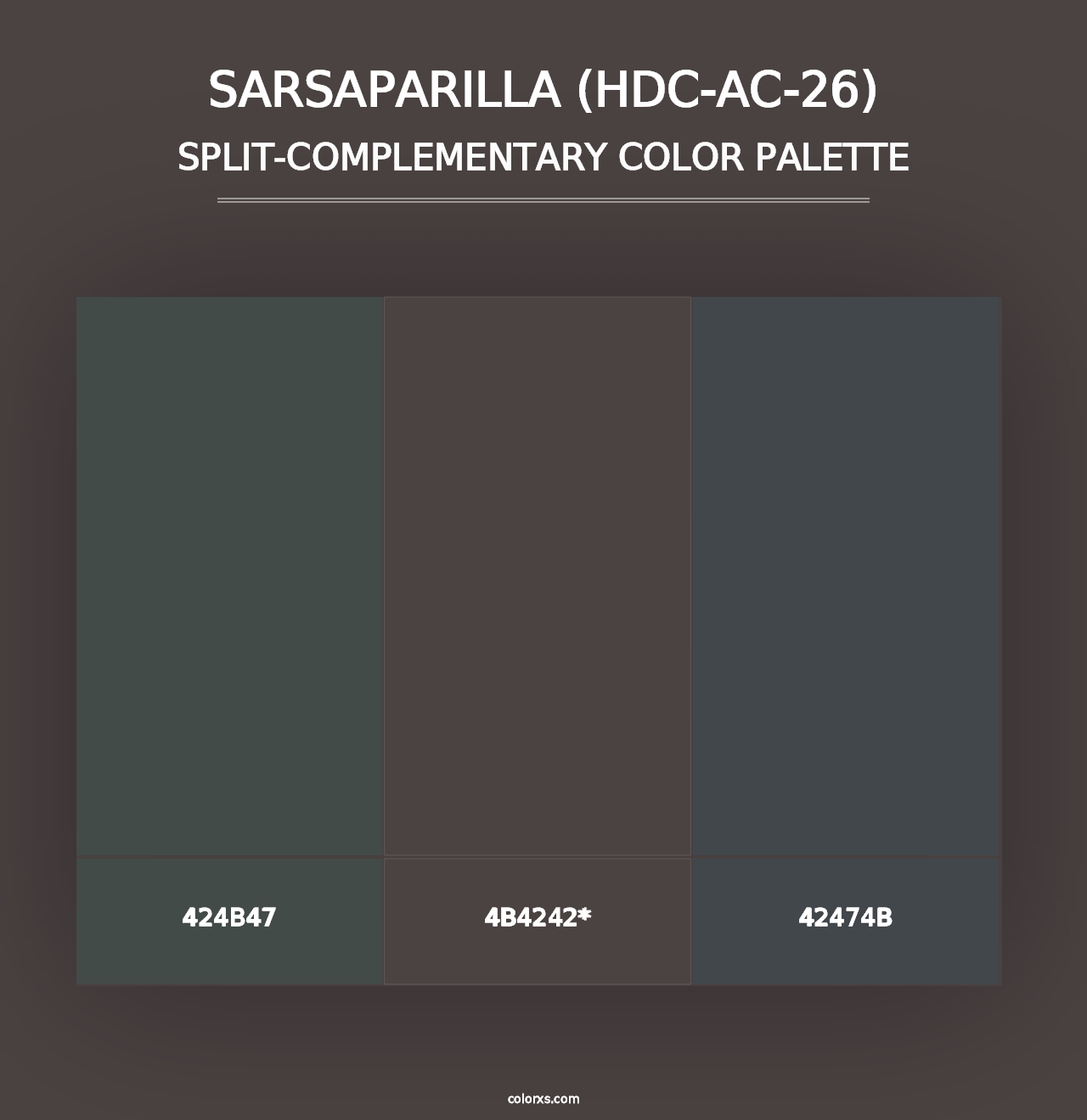 Sarsaparilla (HDC-AC-26) - Split-Complementary Color Palette