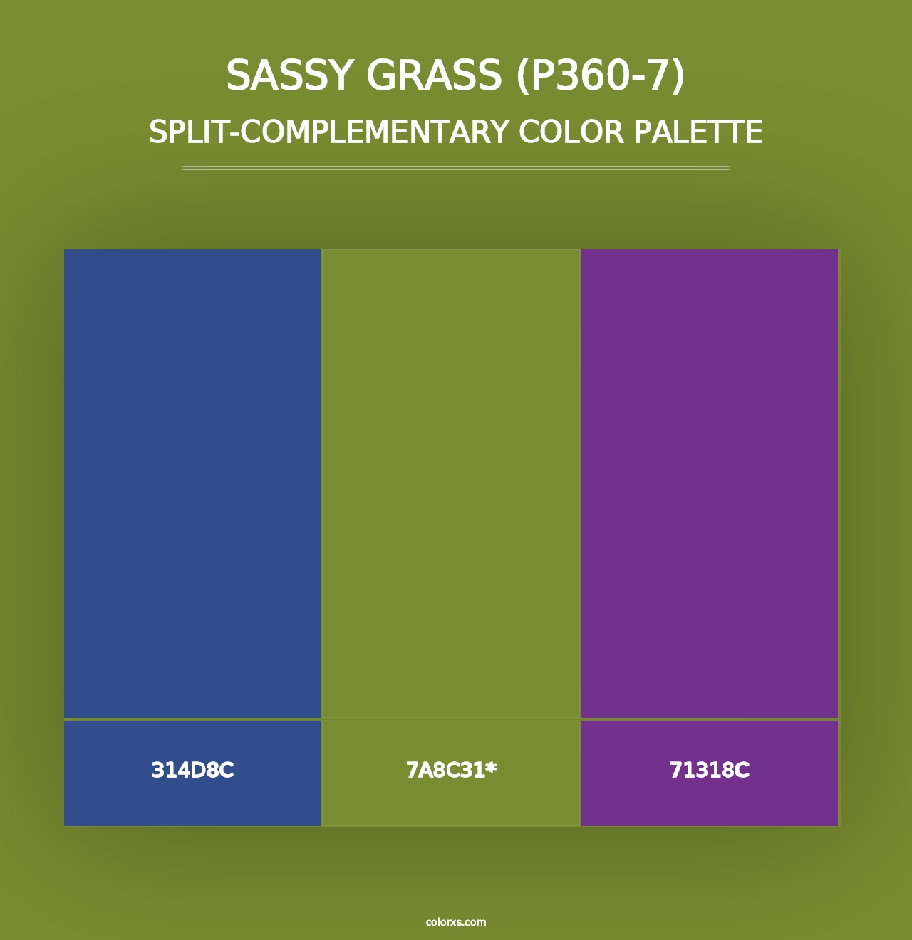 Sassy Grass (P360-7) - Split-Complementary Color Palette