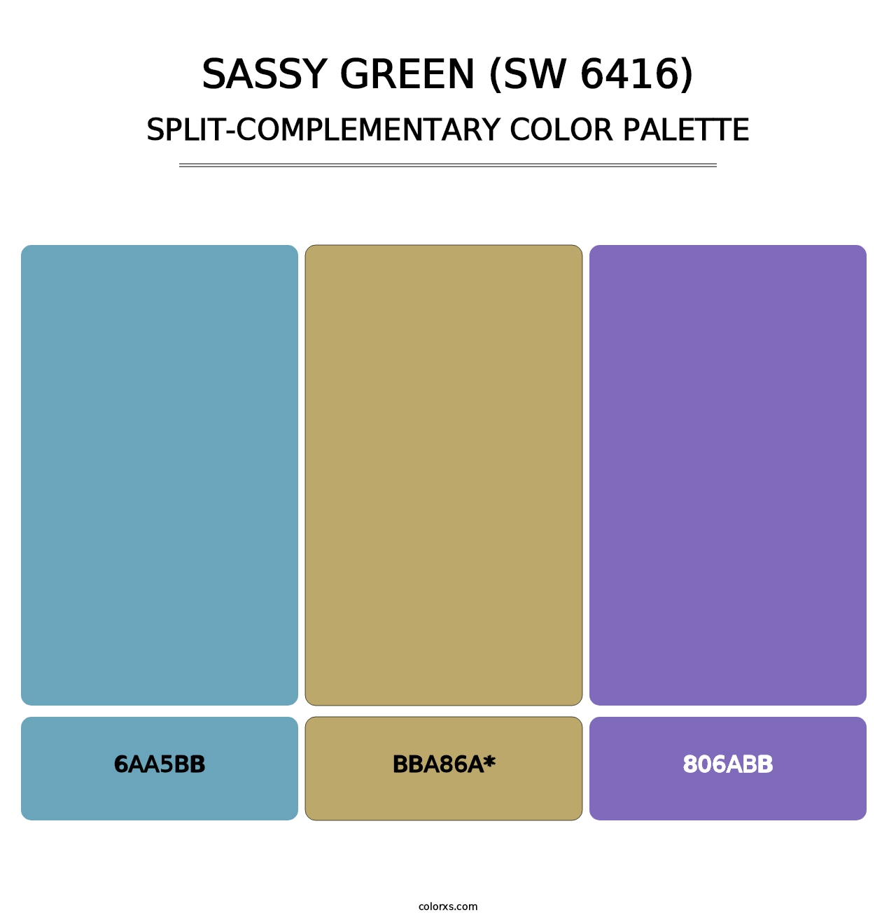 Sassy Green (SW 6416) - Split-Complementary Color Palette