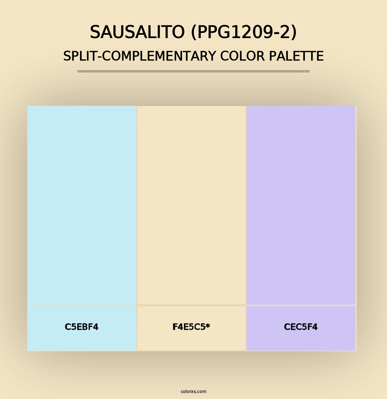 Sausalito (PPG1209-2) - Split-Complementary Color Palette