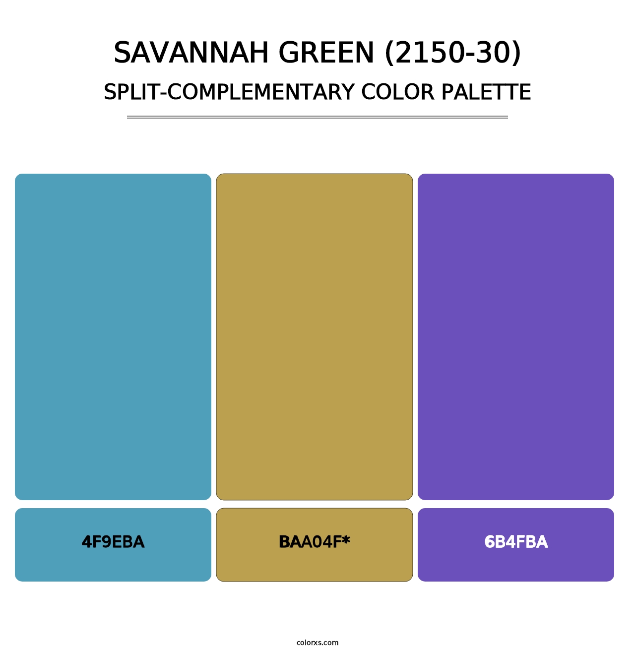 Savannah Green (2150-30) - Split-Complementary Color Palette