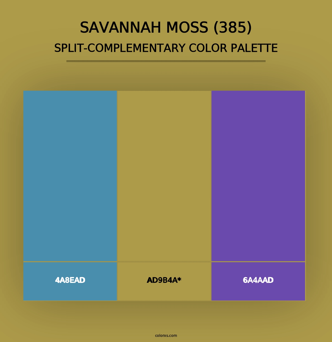 Savannah Moss (385) - Split-Complementary Color Palette