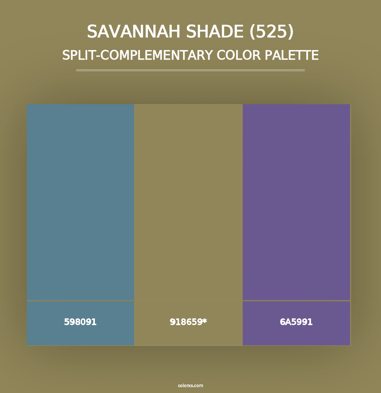 Savannah Shade (525) - Split-Complementary Color Palette