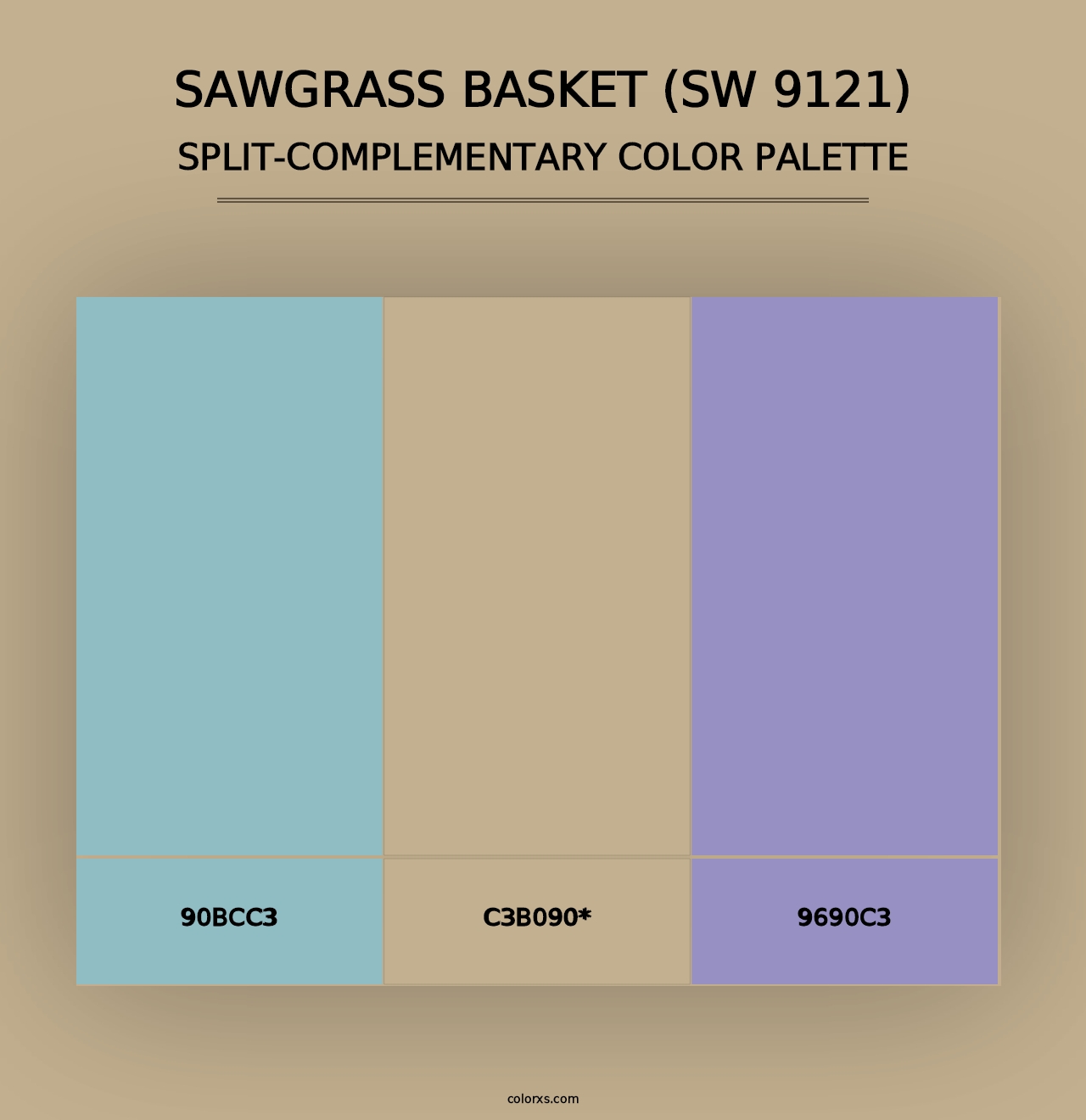 Sawgrass Basket (SW 9121) - Split-Complementary Color Palette