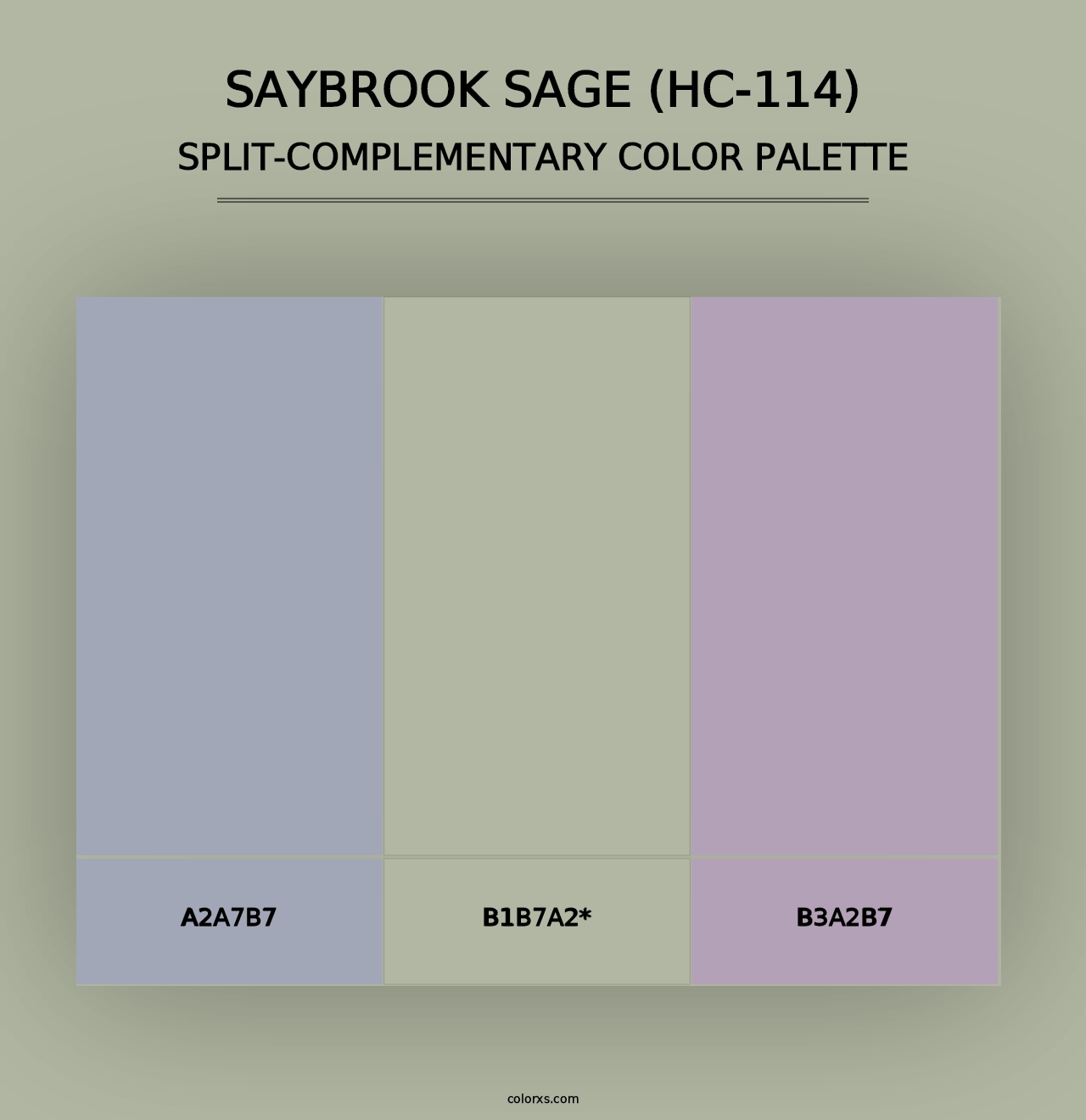 Saybrook Sage (HC-114) - Split-Complementary Color Palette