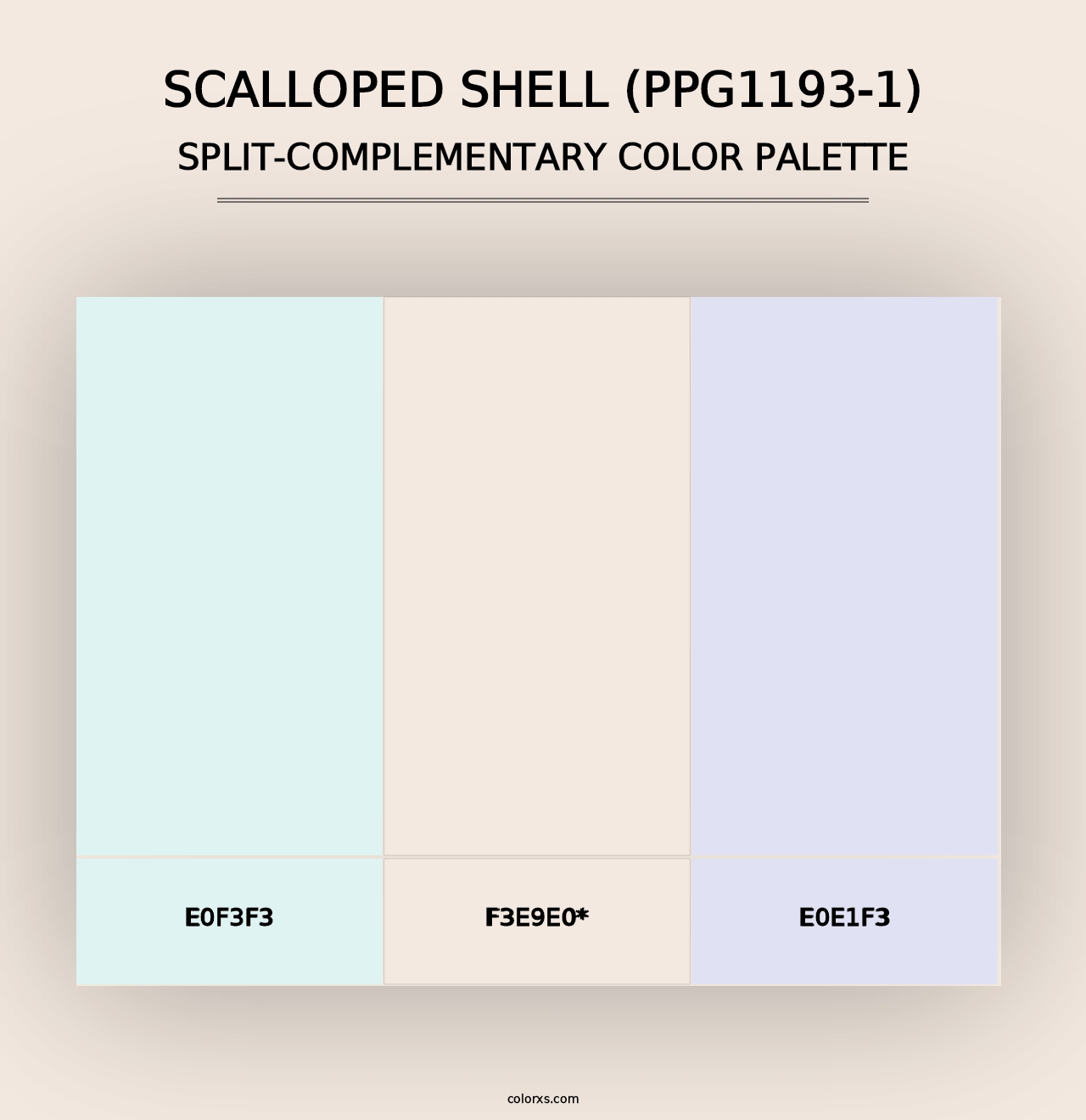 Scalloped Shell (PPG1193-1) - Split-Complementary Color Palette