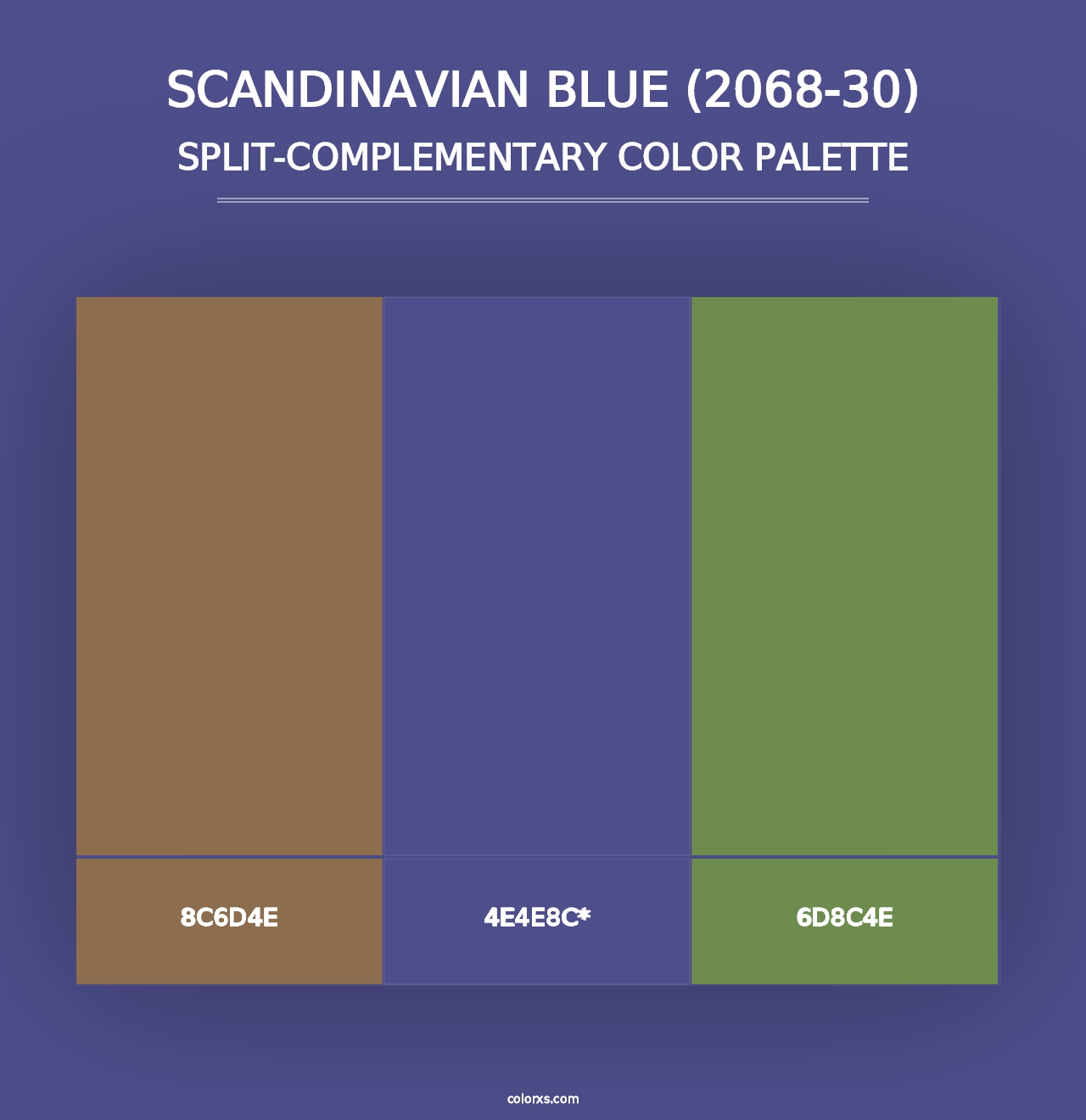 Scandinavian Blue (2068-30) - Split-Complementary Color Palette