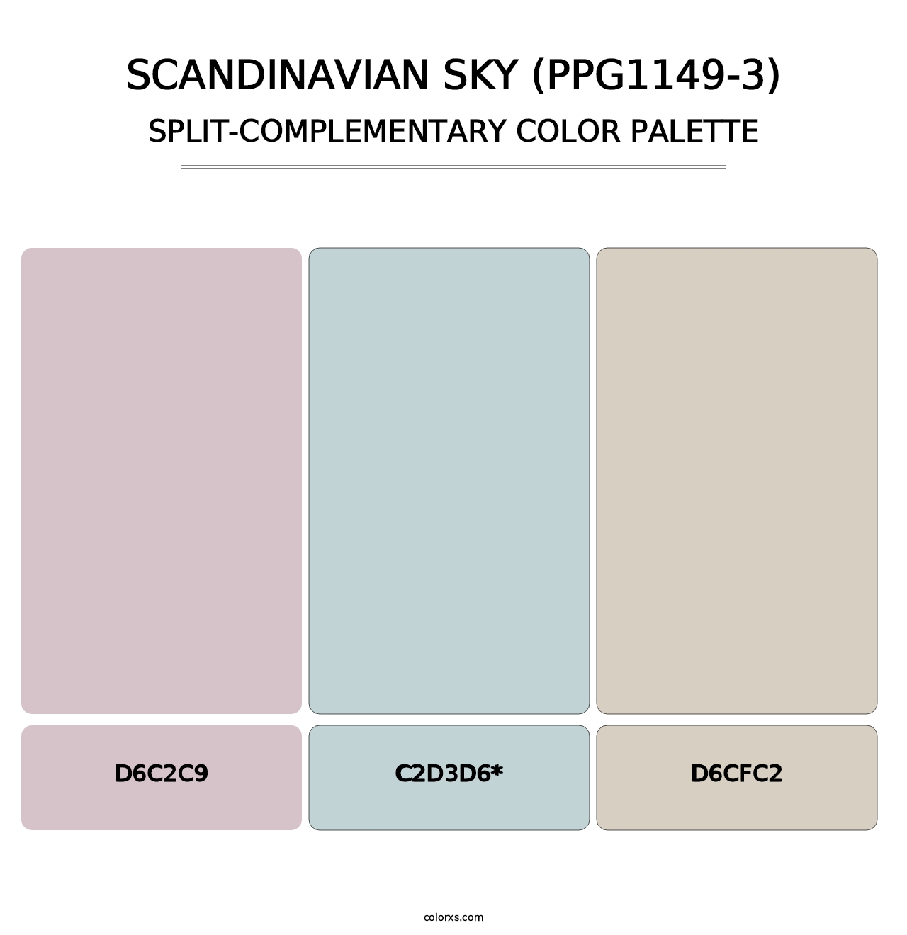 Scandinavian Sky (PPG1149-3) - Split-Complementary Color Palette