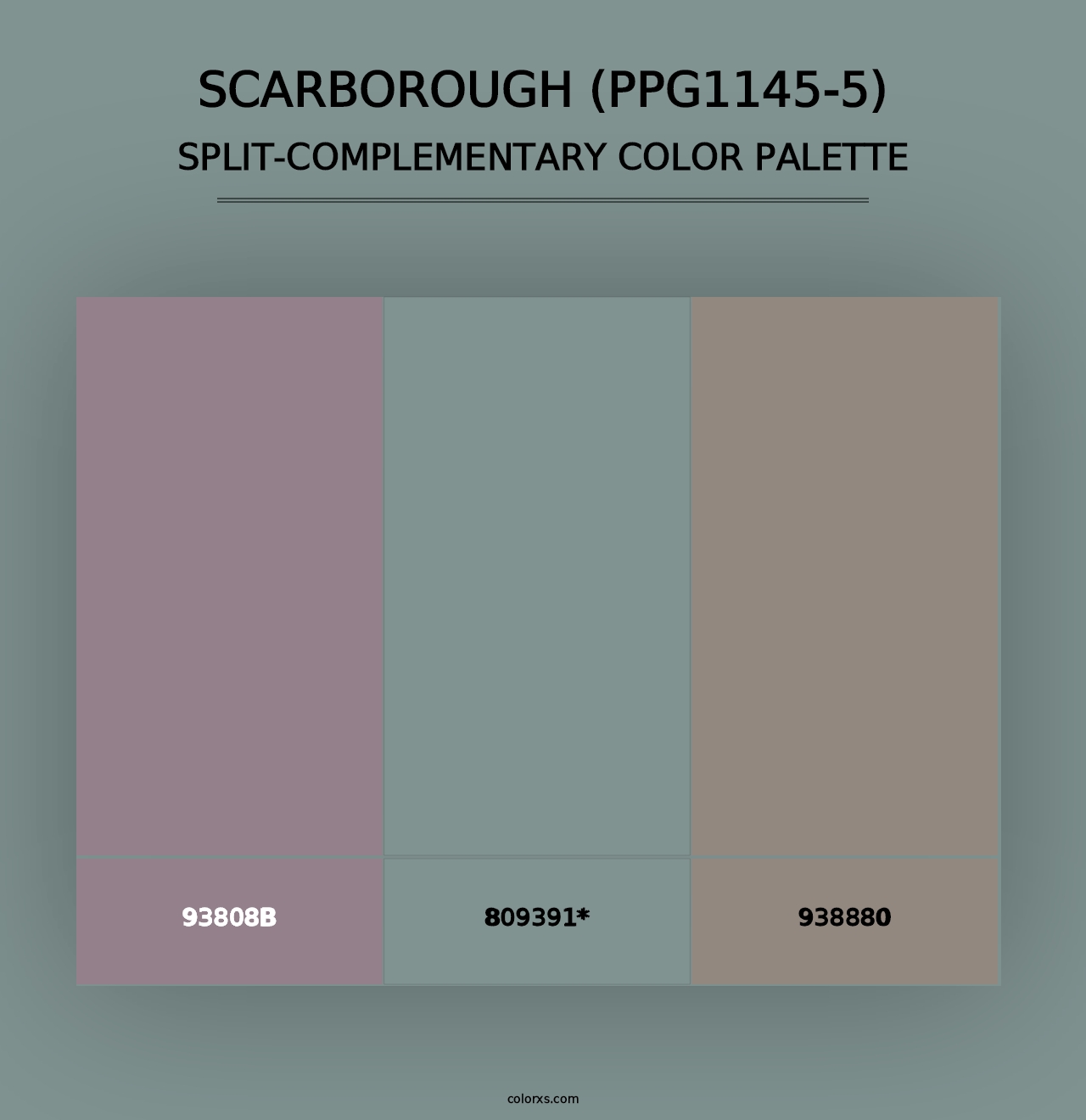 Scarborough (PPG1145-5) - Split-Complementary Color Palette