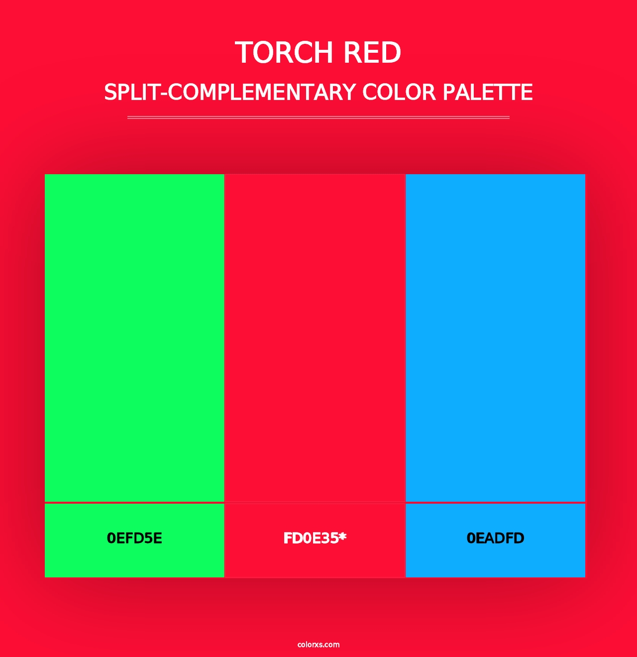 Torch Red - Split-Complementary Color Palette