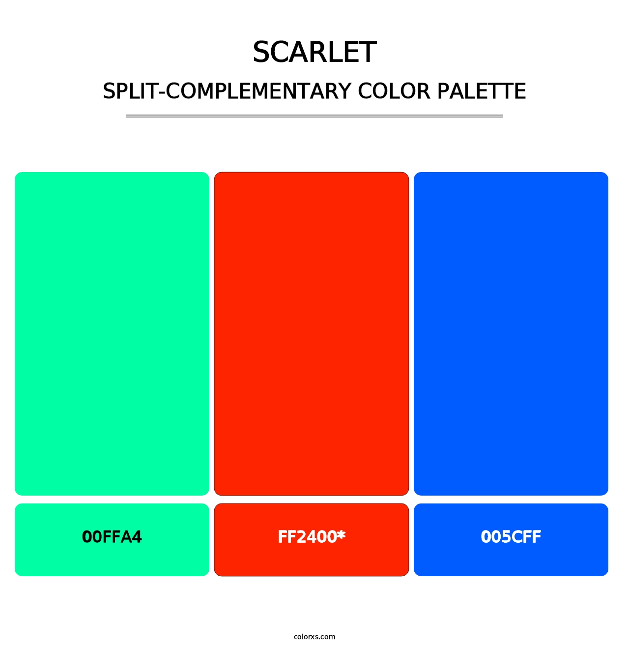 Scarlet - Split-Complementary Color Palette