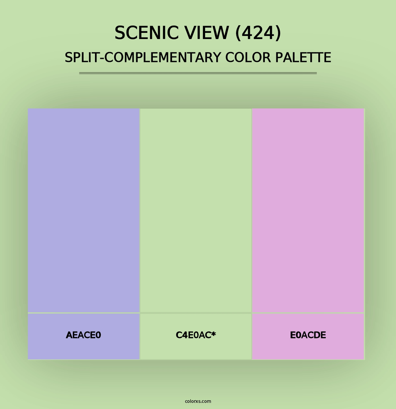 Scenic View (424) - Split-Complementary Color Palette